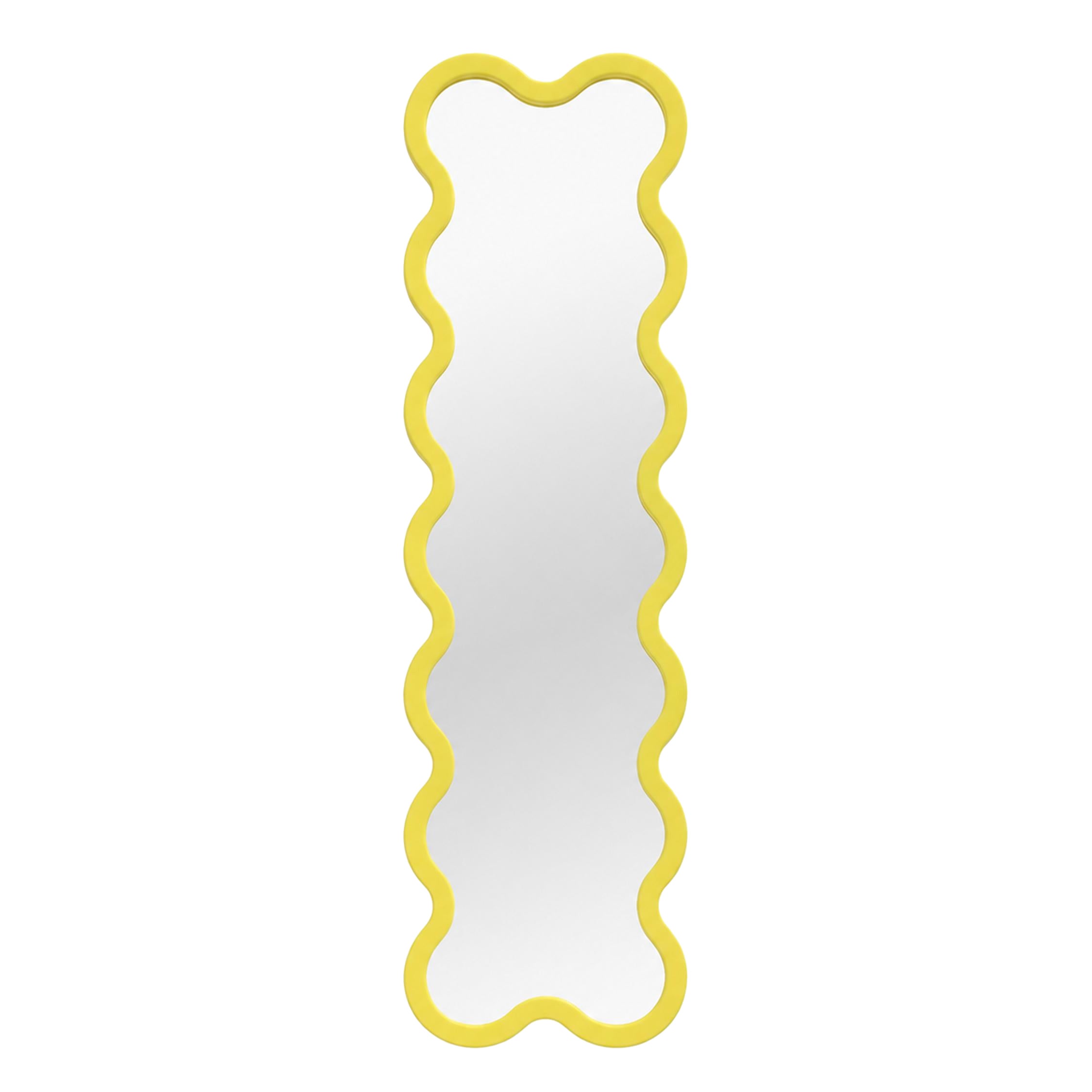 Large Organic Wall Hvyli 14 Mirror with Sculptural Wavy Frame by Oitoproducts