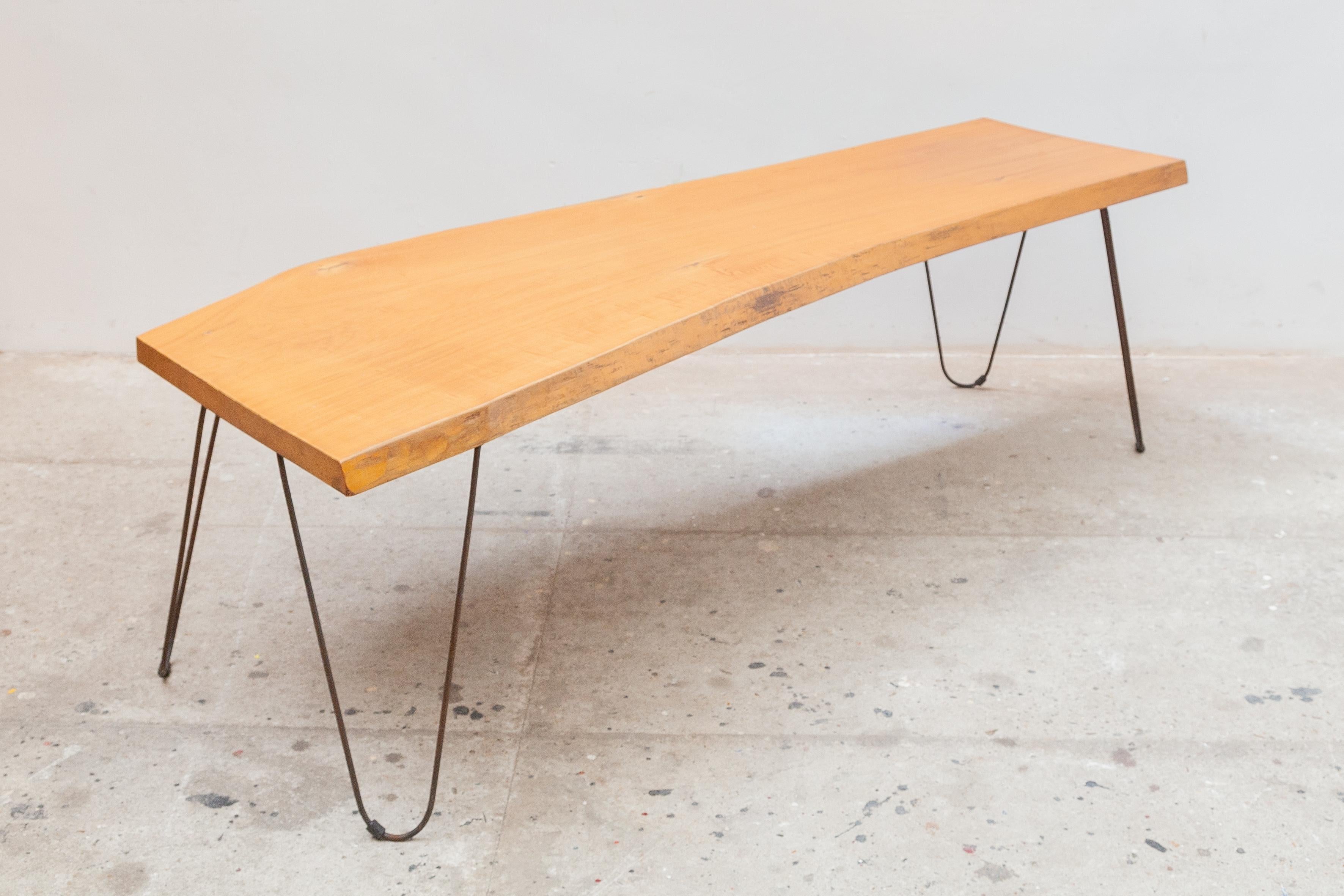 Large Organic Walnut Tree Trunk Coffee Table, 1960s In Good Condition For Sale In Antwerp, BE
