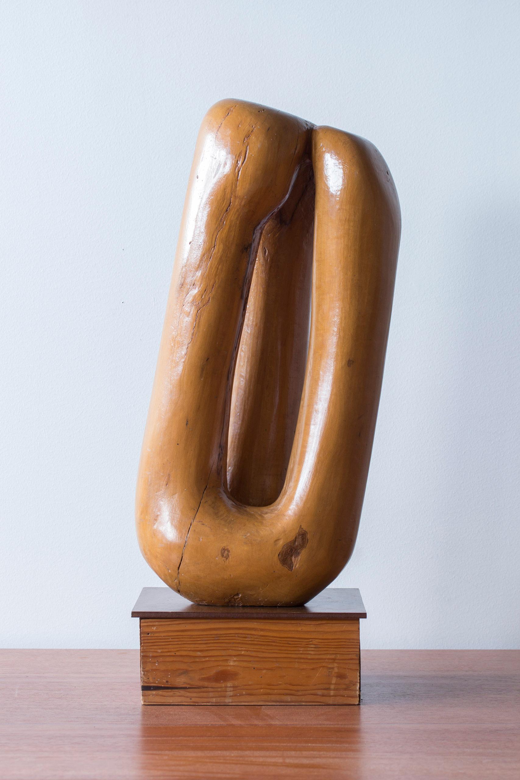 Large organic wooden sculpture by Danish artist Otto Baagøe Nielsen, 1960-70s For Sale 5