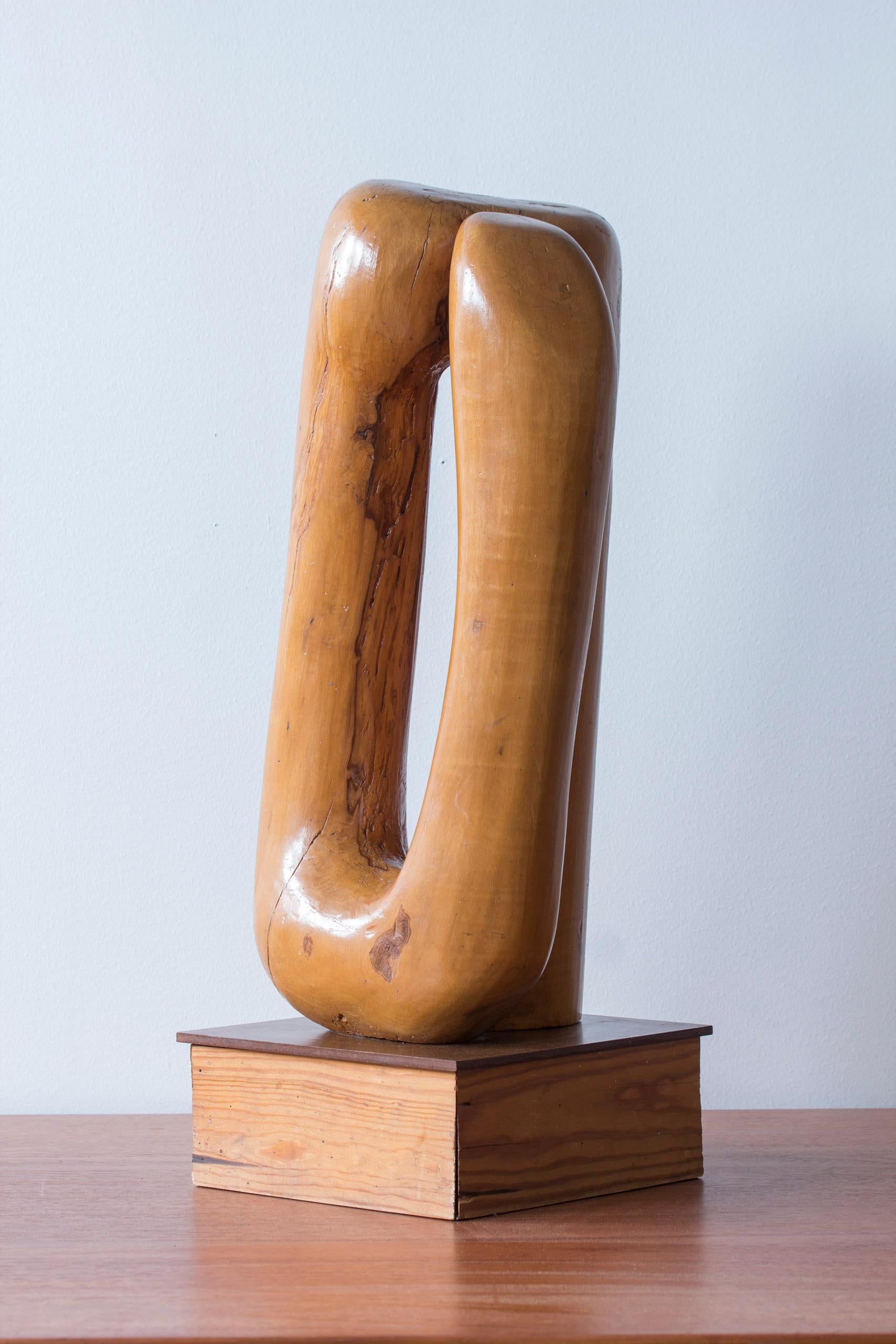 Large organic wooden sculpture by Danish artist Otto Baagøe Nielsen, 1960-70s For Sale 6