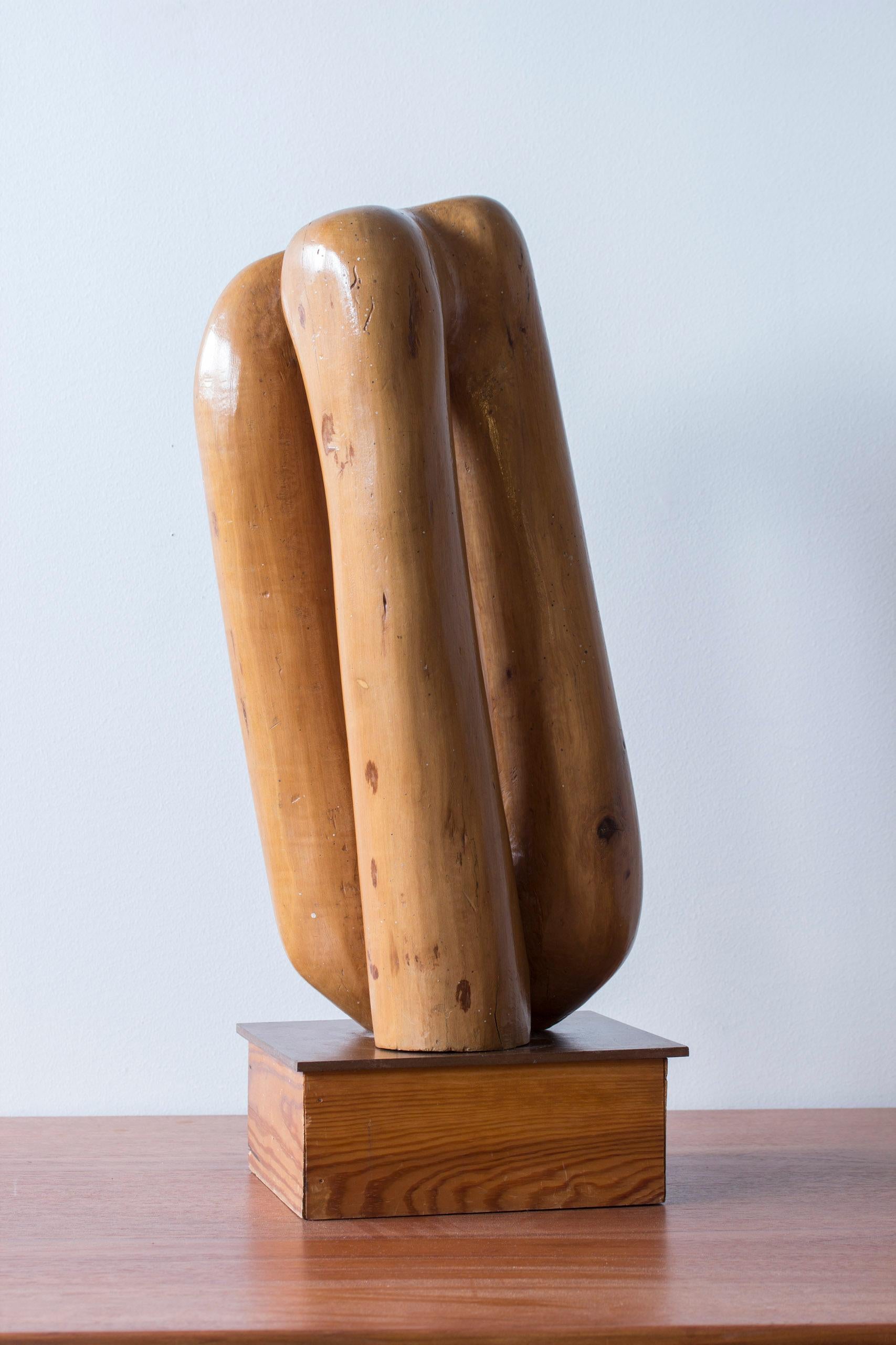 Large organic wooden sculpture by Danish artist Otto Baagøe Nielsen, 1960-70s For Sale 8