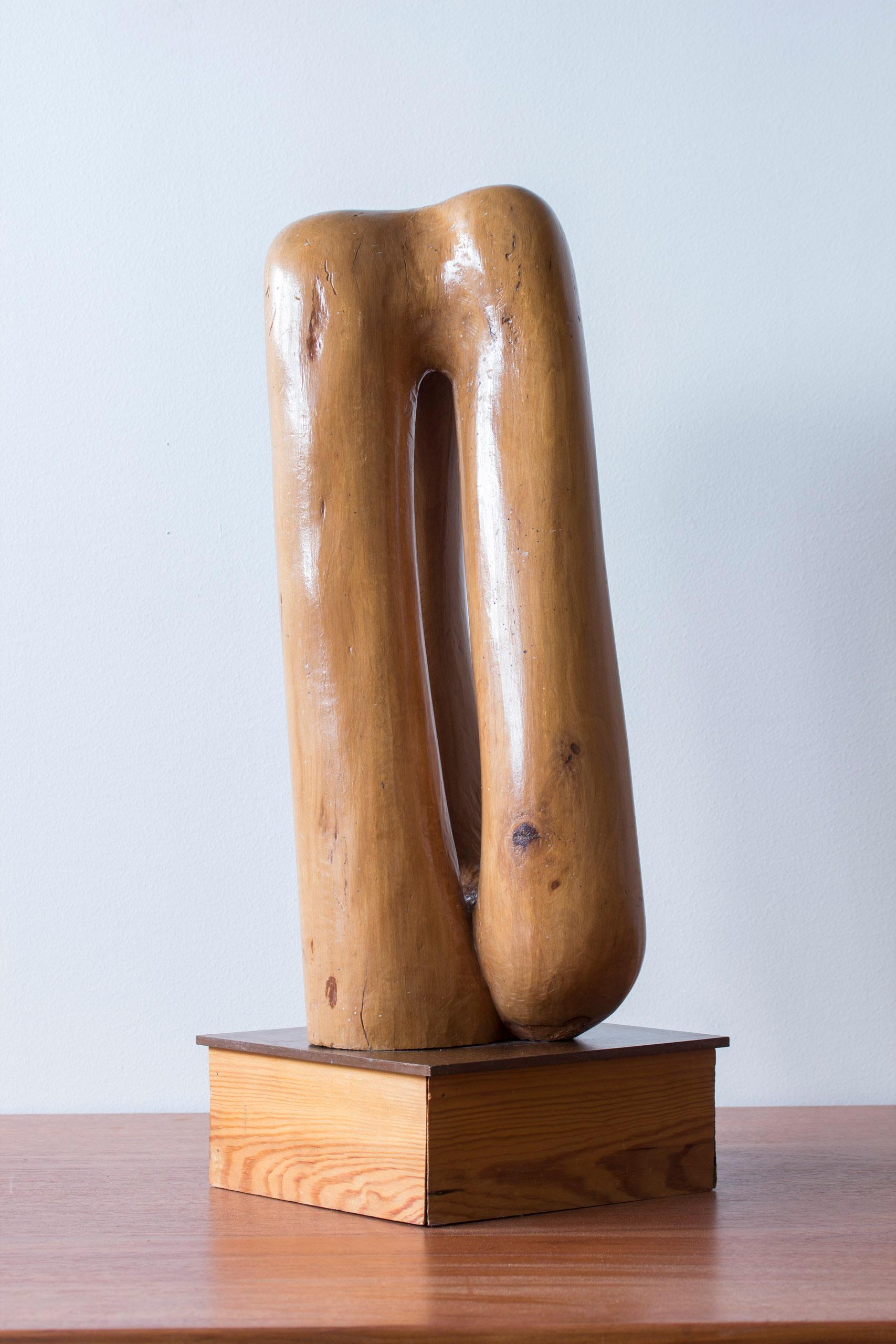 Large organic wooden sculpture by Danish artist Otto Baagøe Nielsen, 1960-70s For Sale 9