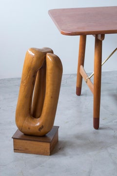 Large organic wooden sculpture by Danish artist Otto Baagøe Nielsen, 1960-70s