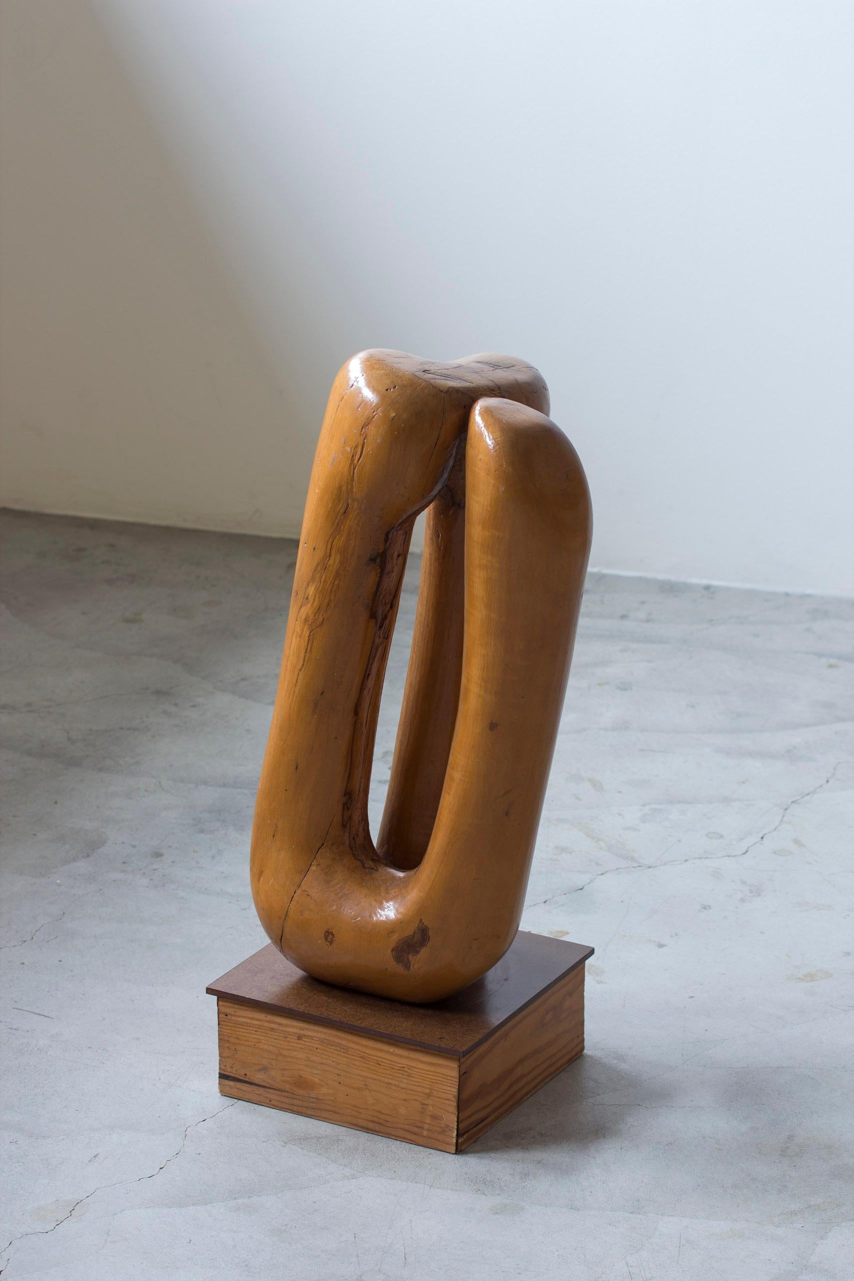 Scandinavian Modern Large organic wooden sculpture by Danish artist Otto Baagøe Nielsen, 1960-70s For Sale