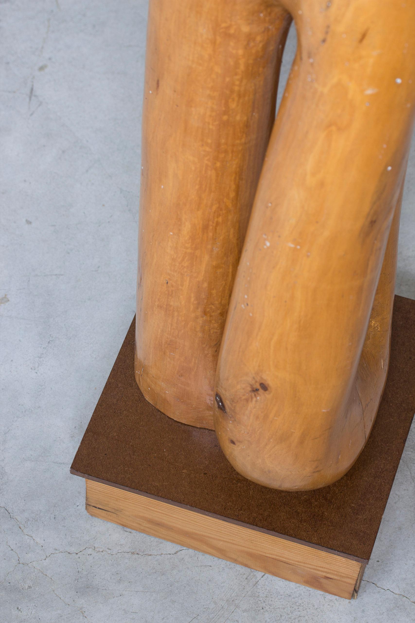 Bakelite Large organic wooden sculpture by Danish artist Otto Baagøe Nielsen, 1960-70s For Sale