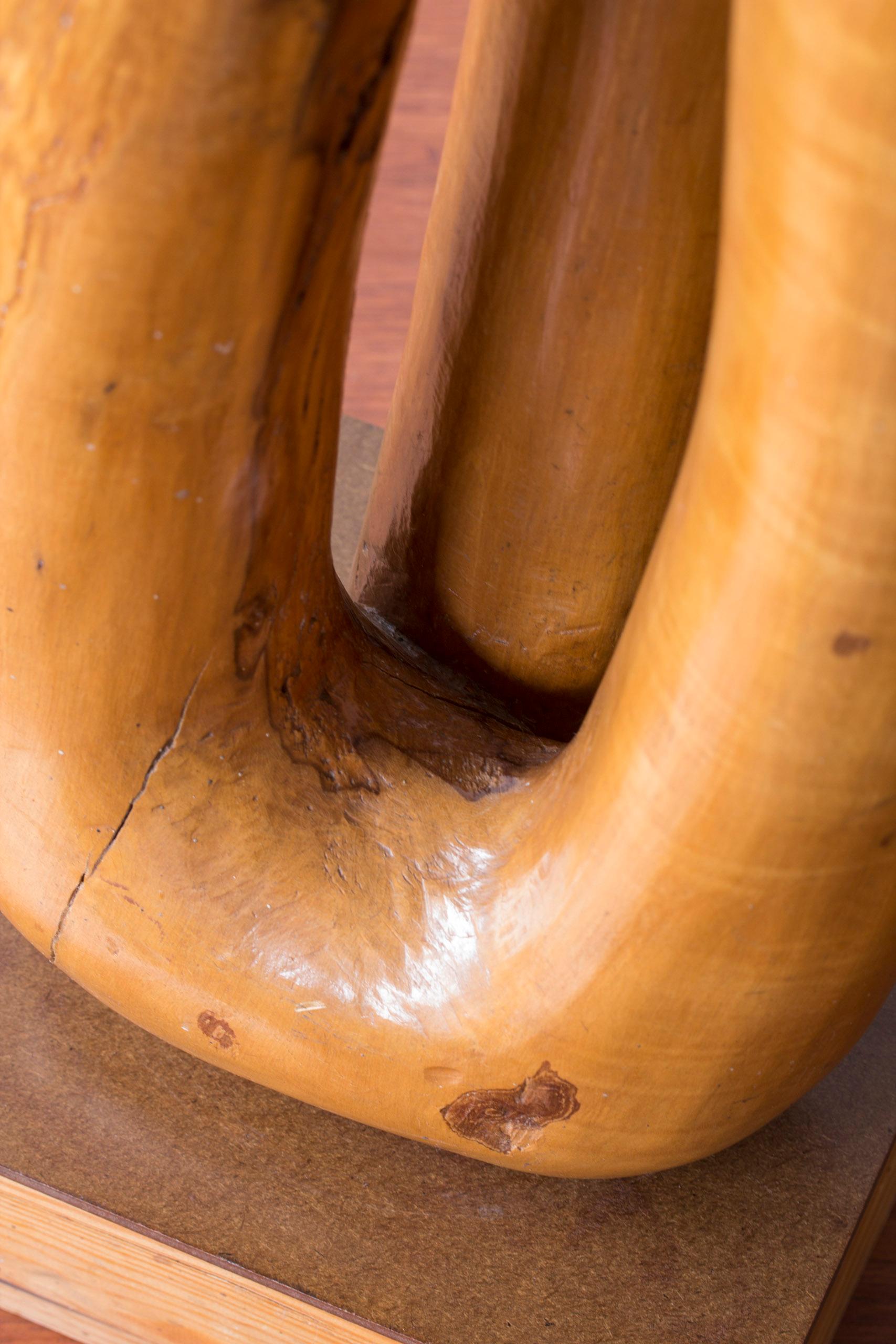 Large organic wooden sculpture by Danish artist Otto Baagøe Nielsen, 1960-70s For Sale 1
