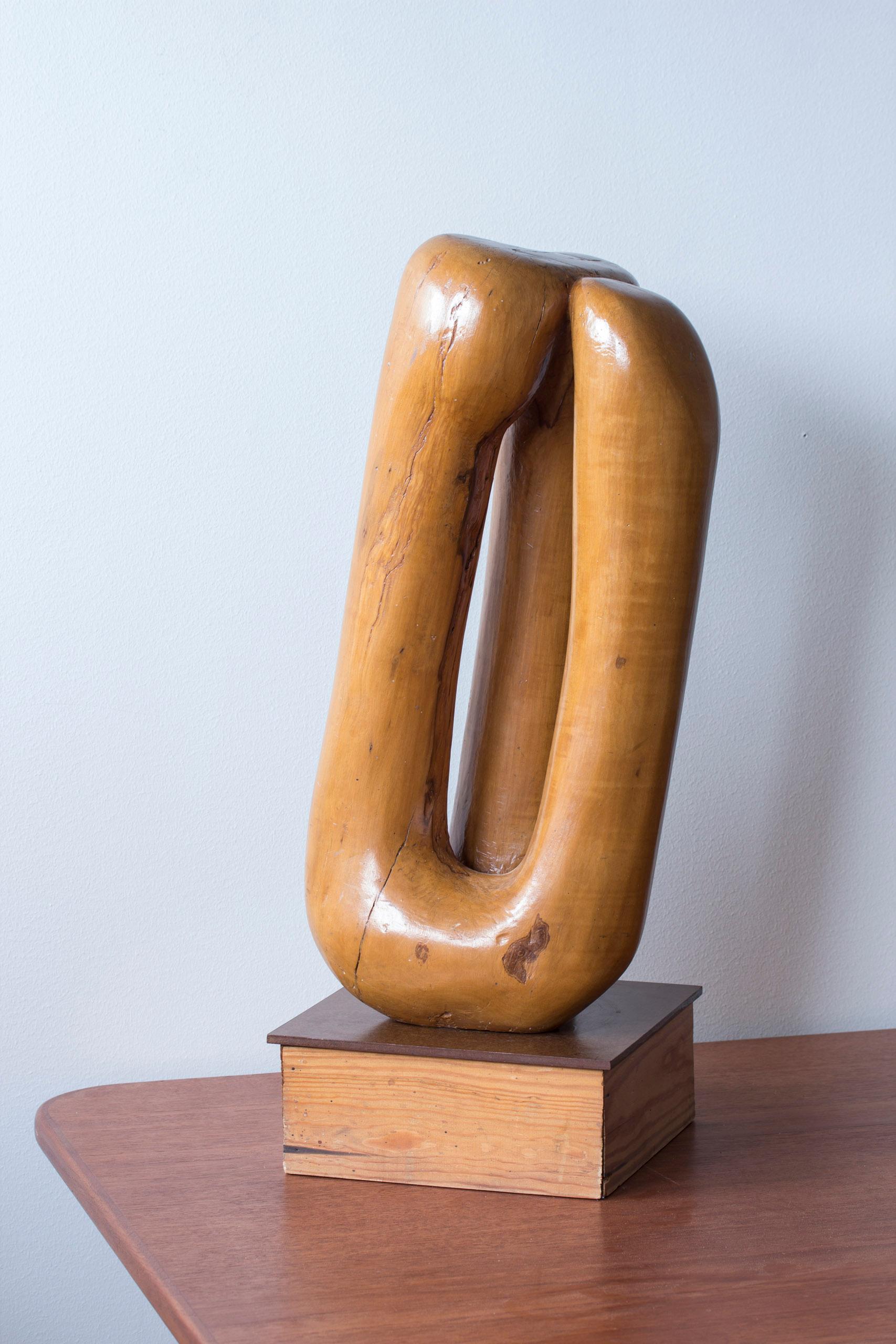 Large organic wooden sculpture by Danish artist Otto Baagøe Nielsen, 1960-70s For Sale 3