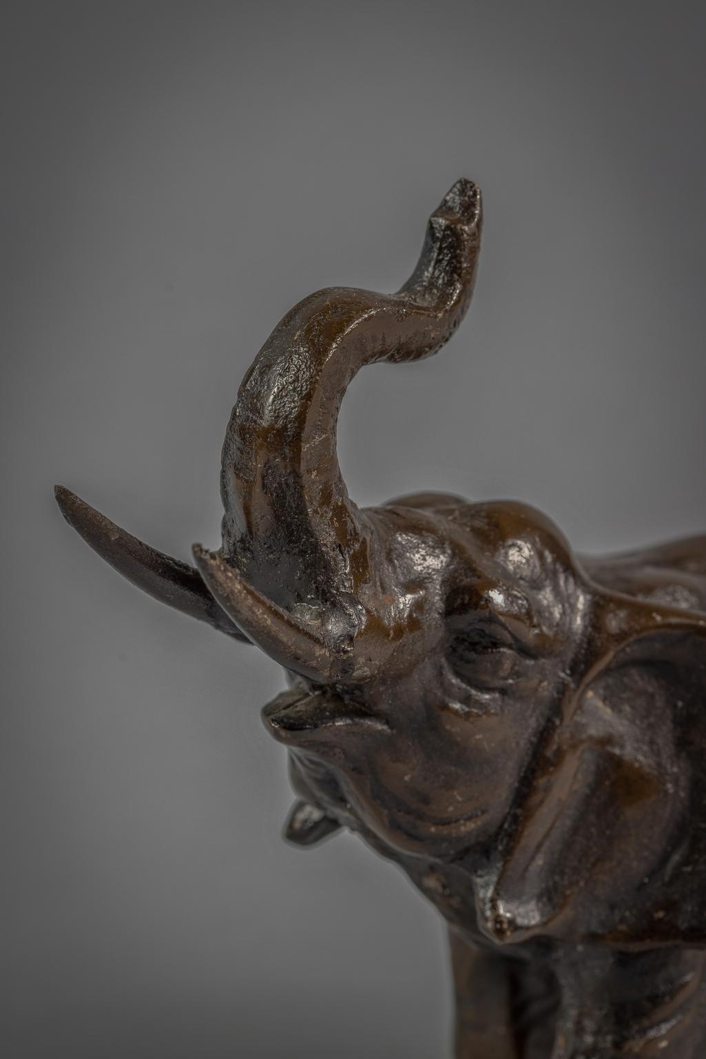 Chinese Large Oriental Bronze Elephant, circa 1900 For Sale