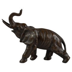 Large Oriental Bronze Elephant, circa 1900