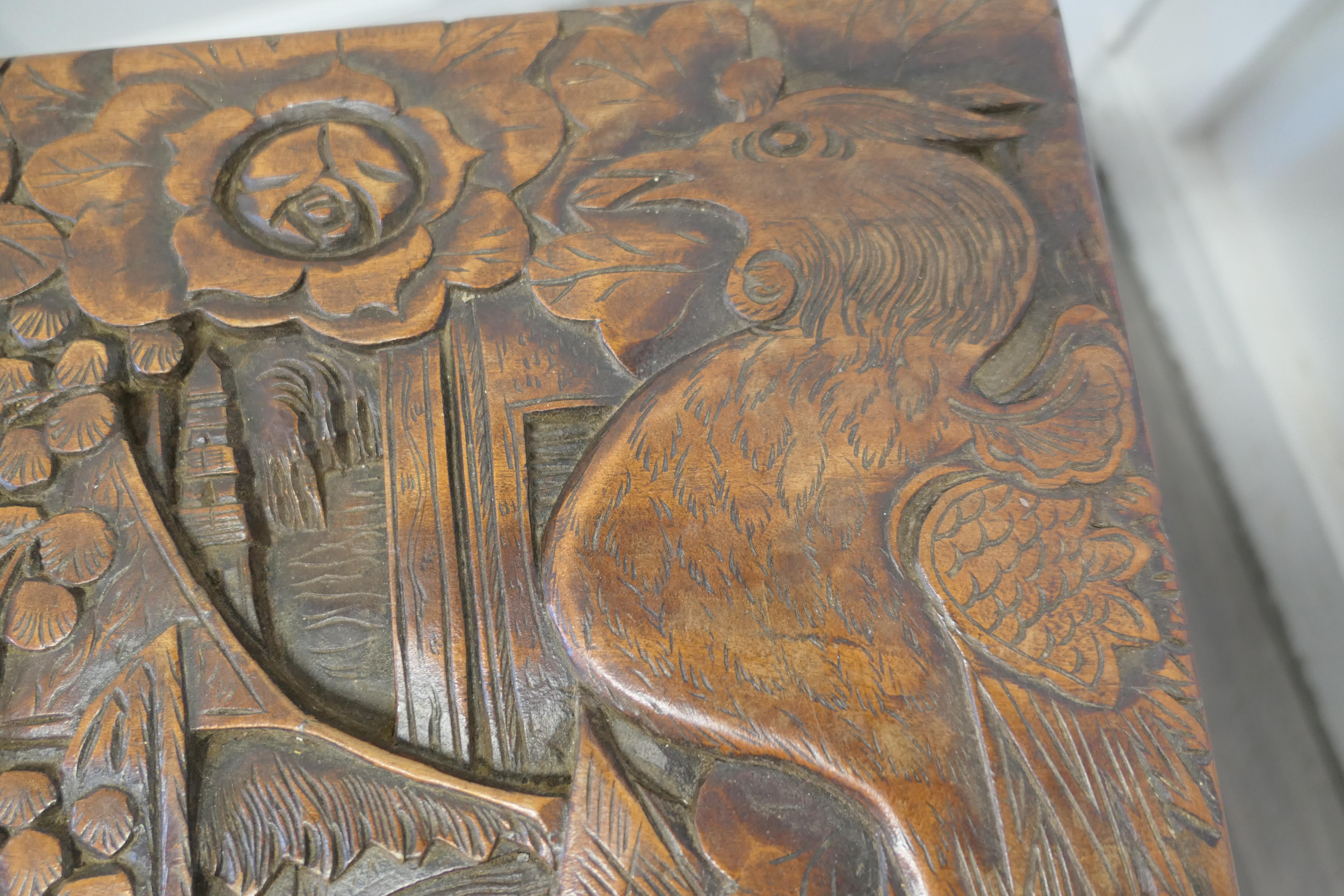 antique carved chest