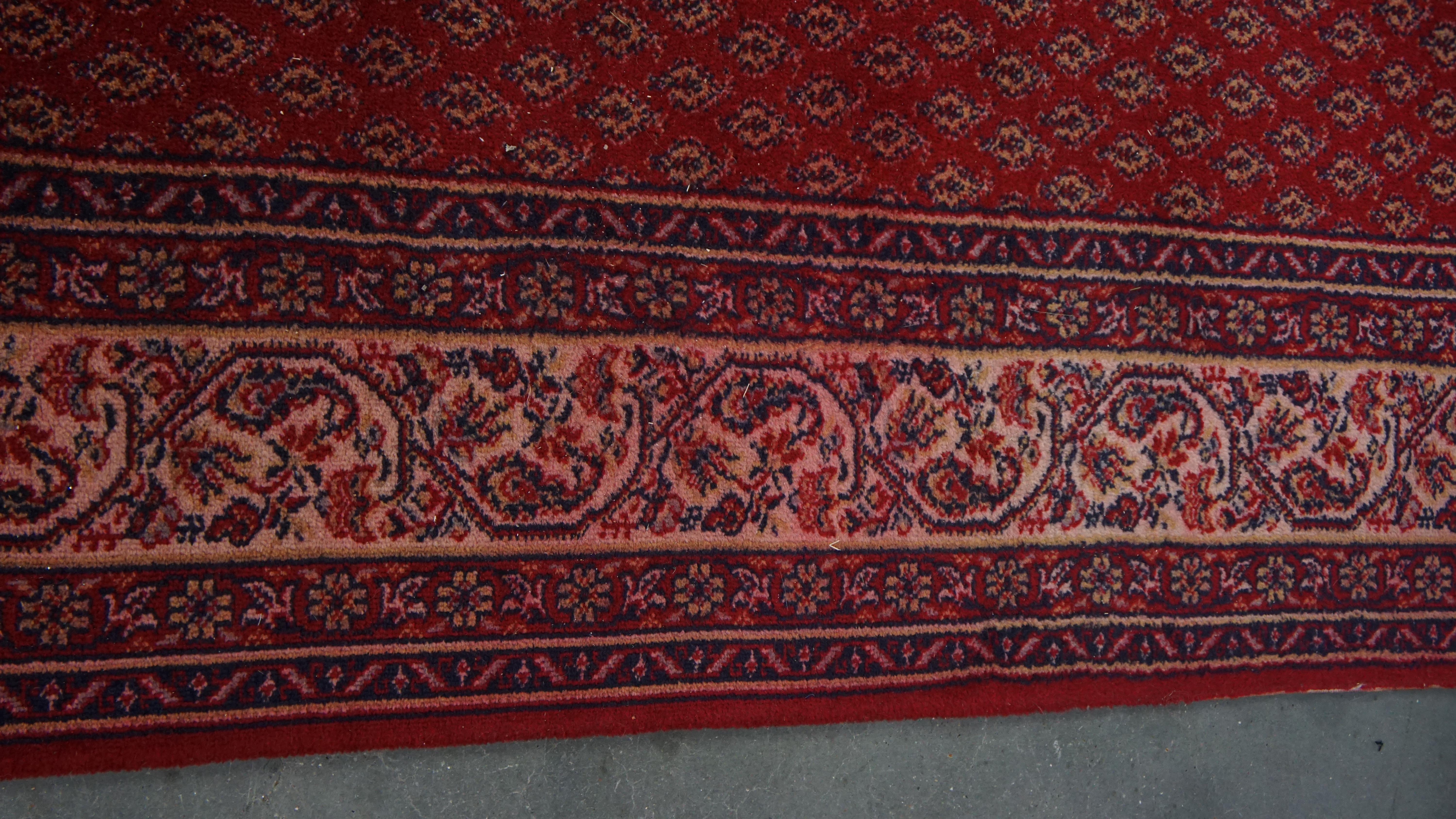 Hand-Crafted Large oriental rug with primarily red and purple colors, 300x200cm For Sale