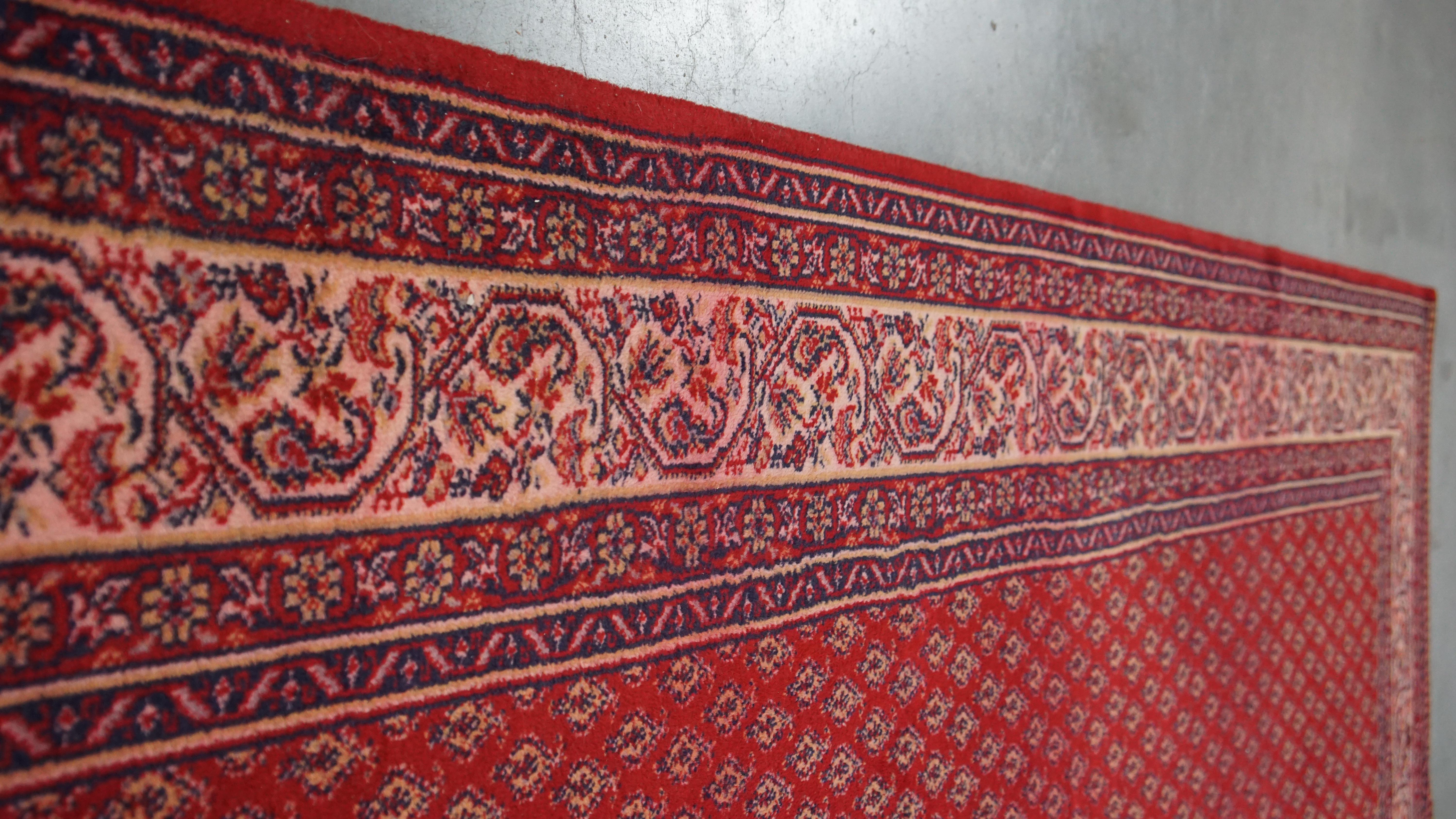 Cotton Large oriental rug with primarily red and purple colors, 300x200cm For Sale