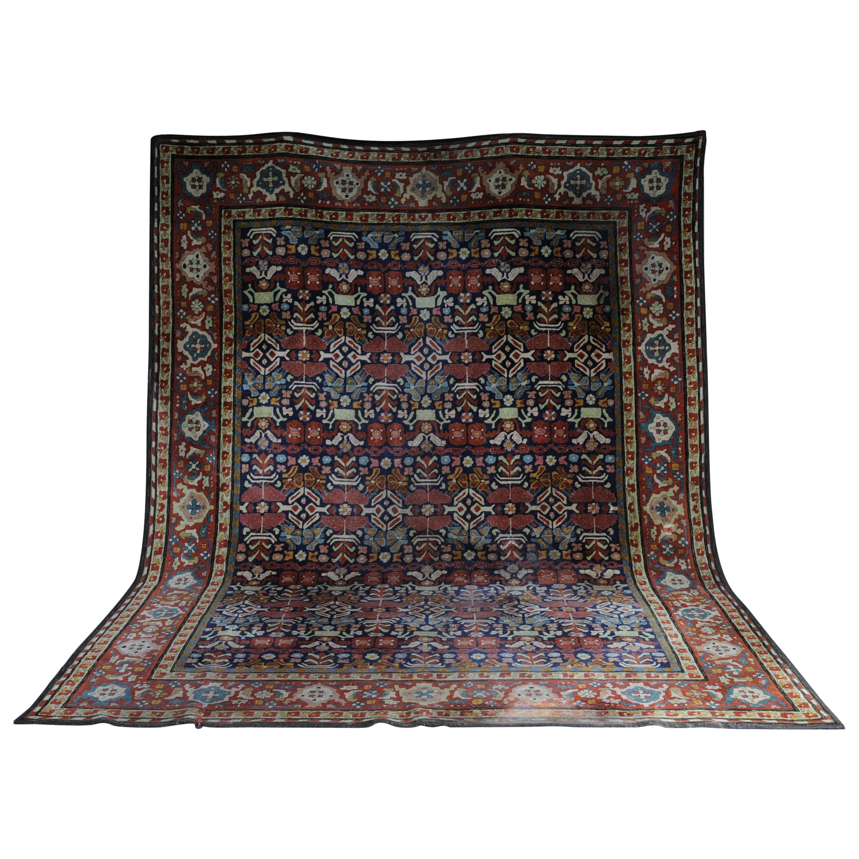 Large Oriental Tefzet Carpet, circa 1920 For Sale