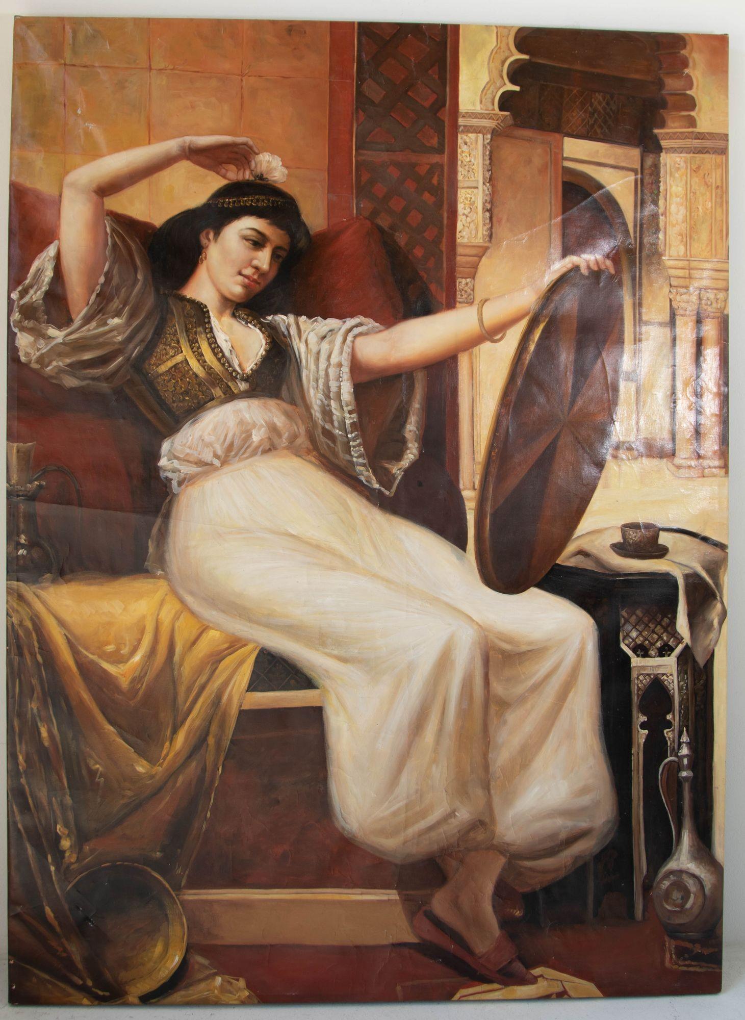 Moorish Large Orientalist Eastern Figurative Oil Painting