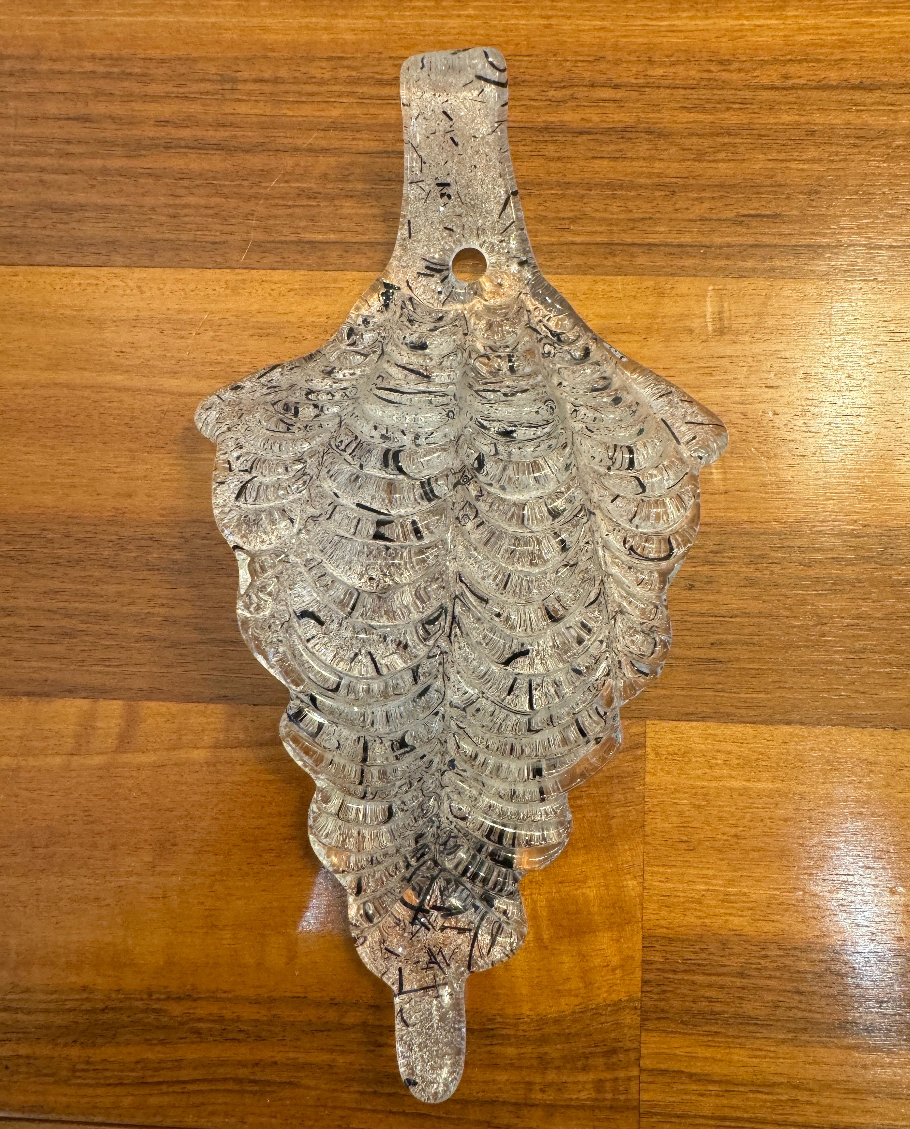 Großer originaler 1960er Murano-Glasblatt-Kronleuchter im Angebot 1