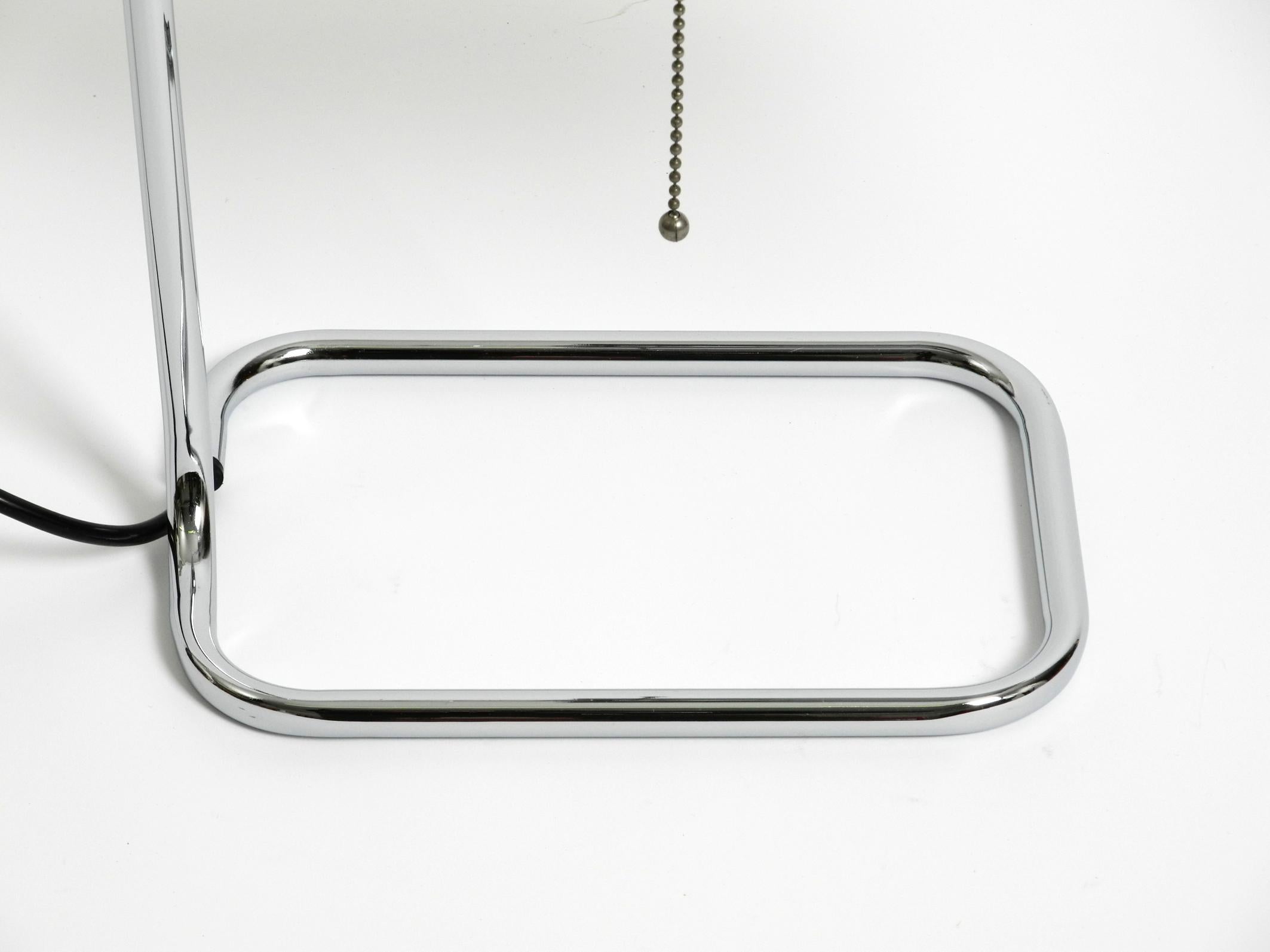 Large original 1980s chrome table lamp by Florian Schulz For Sale 9
