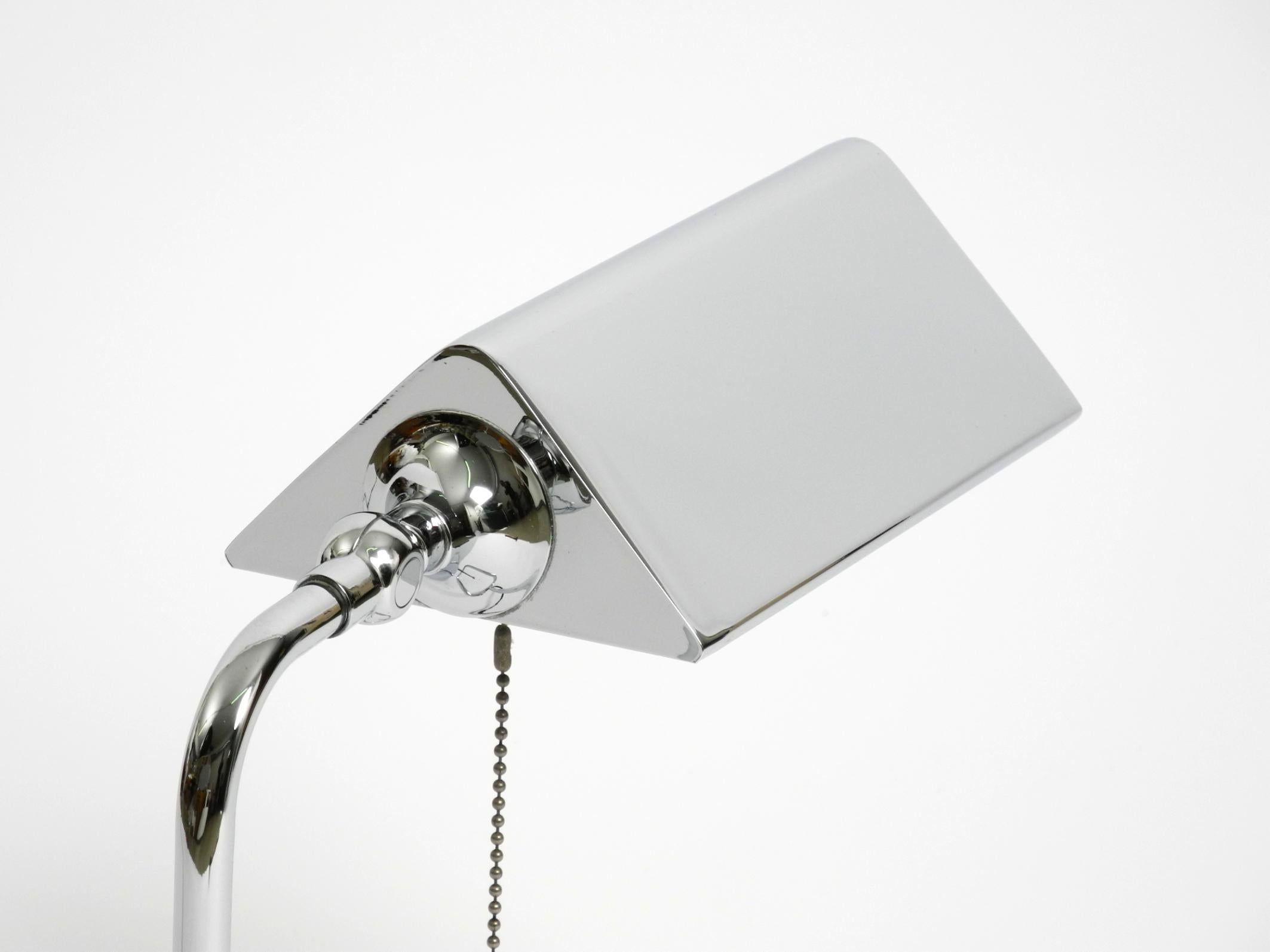 Large original 1980s chrome table lamp by Florian Schulz For Sale 1