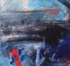 Grande peinture abstraite originale, acrylique sur toile, signe