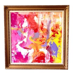 Large Original Abstract Painting "Street Candy" Signed Arlene Carr