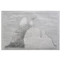 Large Original Antique Chart of World Distribution of Plants by Sidney Hall 1847