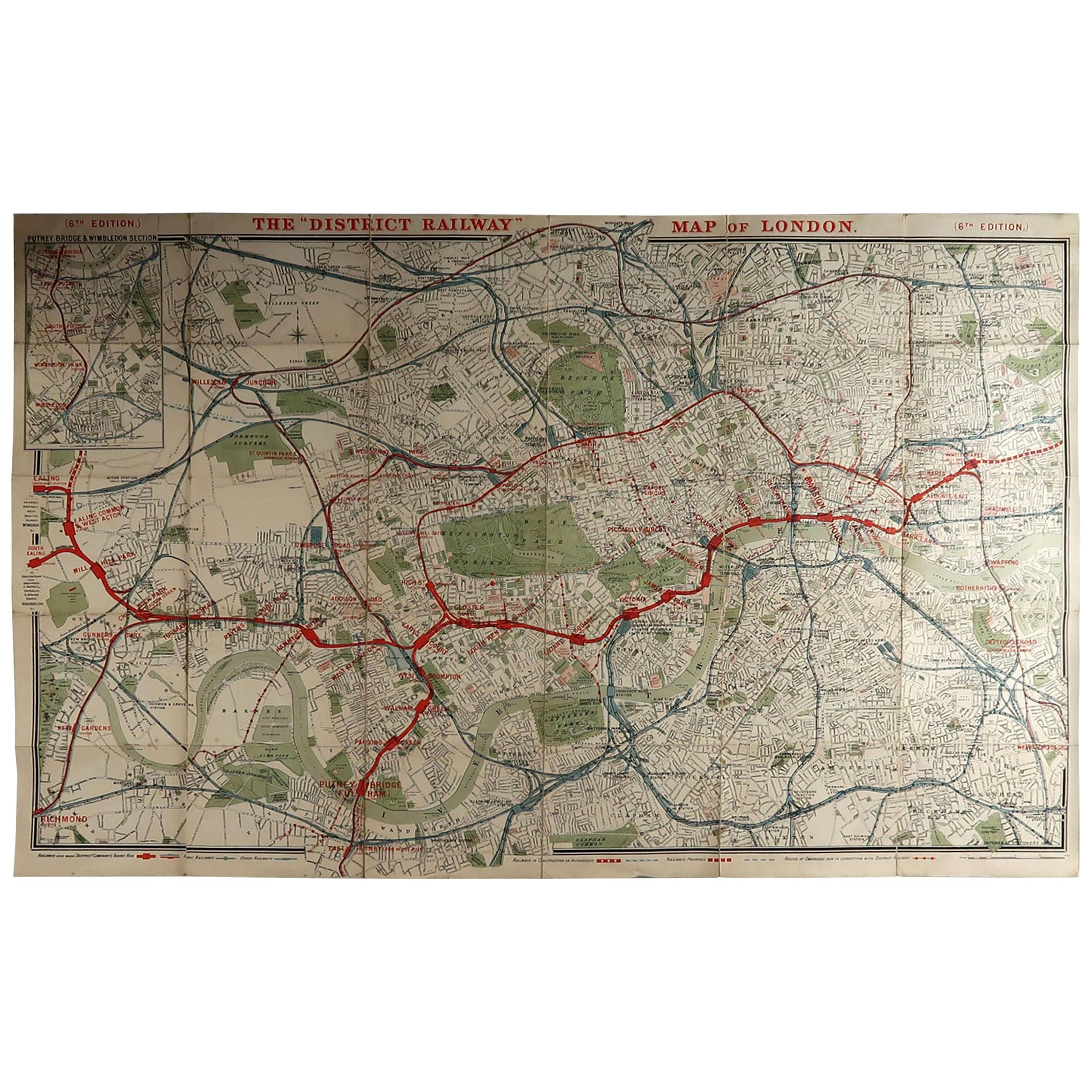 Superb map of London

It is the District Railway map of London, 6th edition

Folding map. Printed on paper laid on to the original cloth

Published, 1898

Unframed.




 