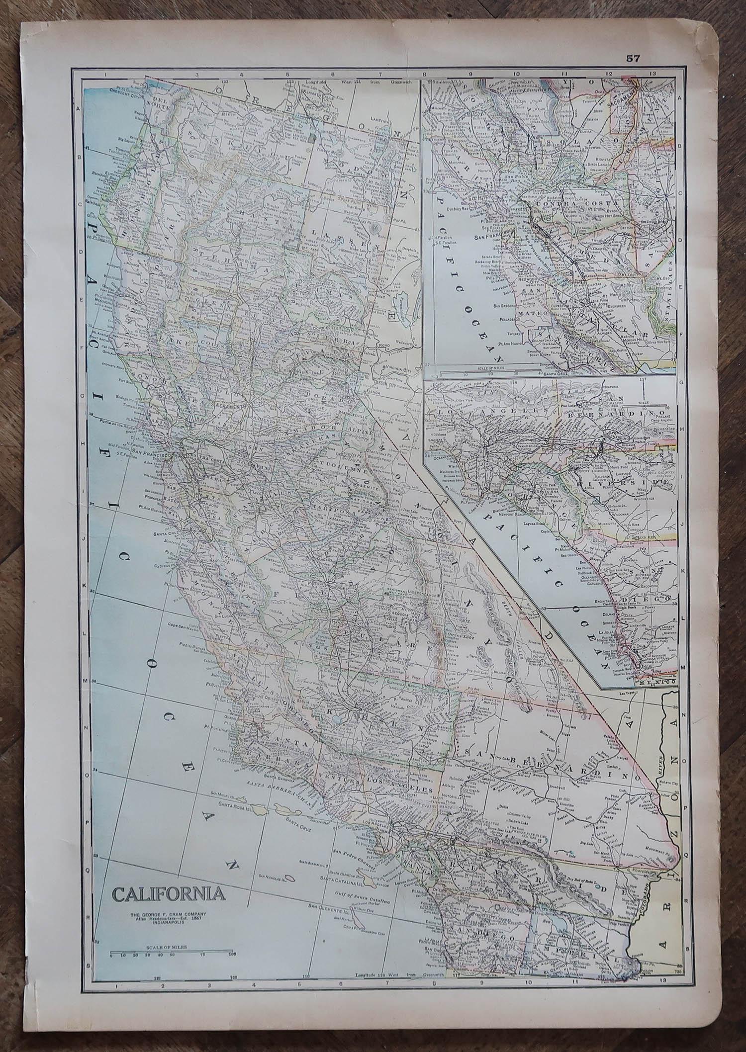 california map 1900
