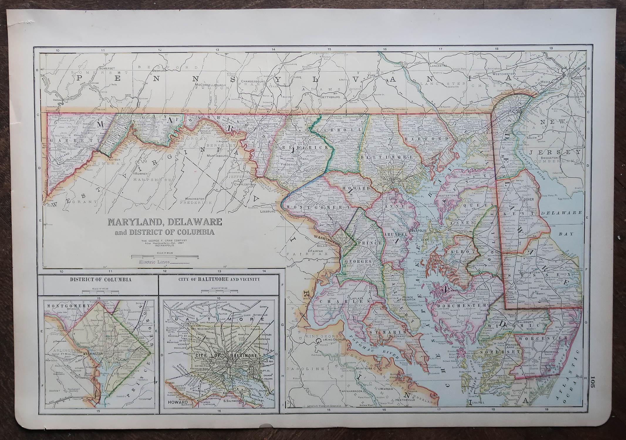 large maryland map