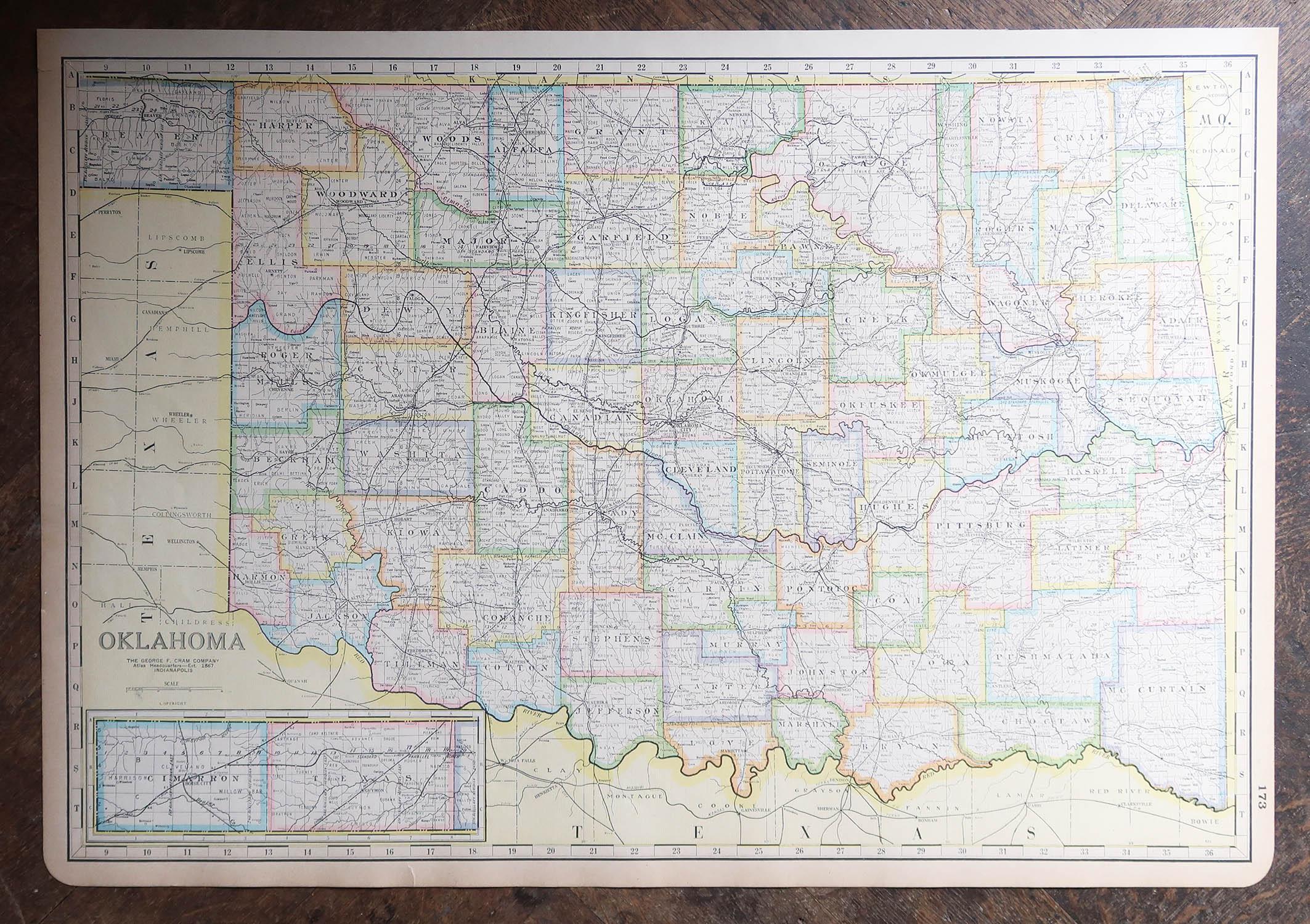 large map of oklahoma