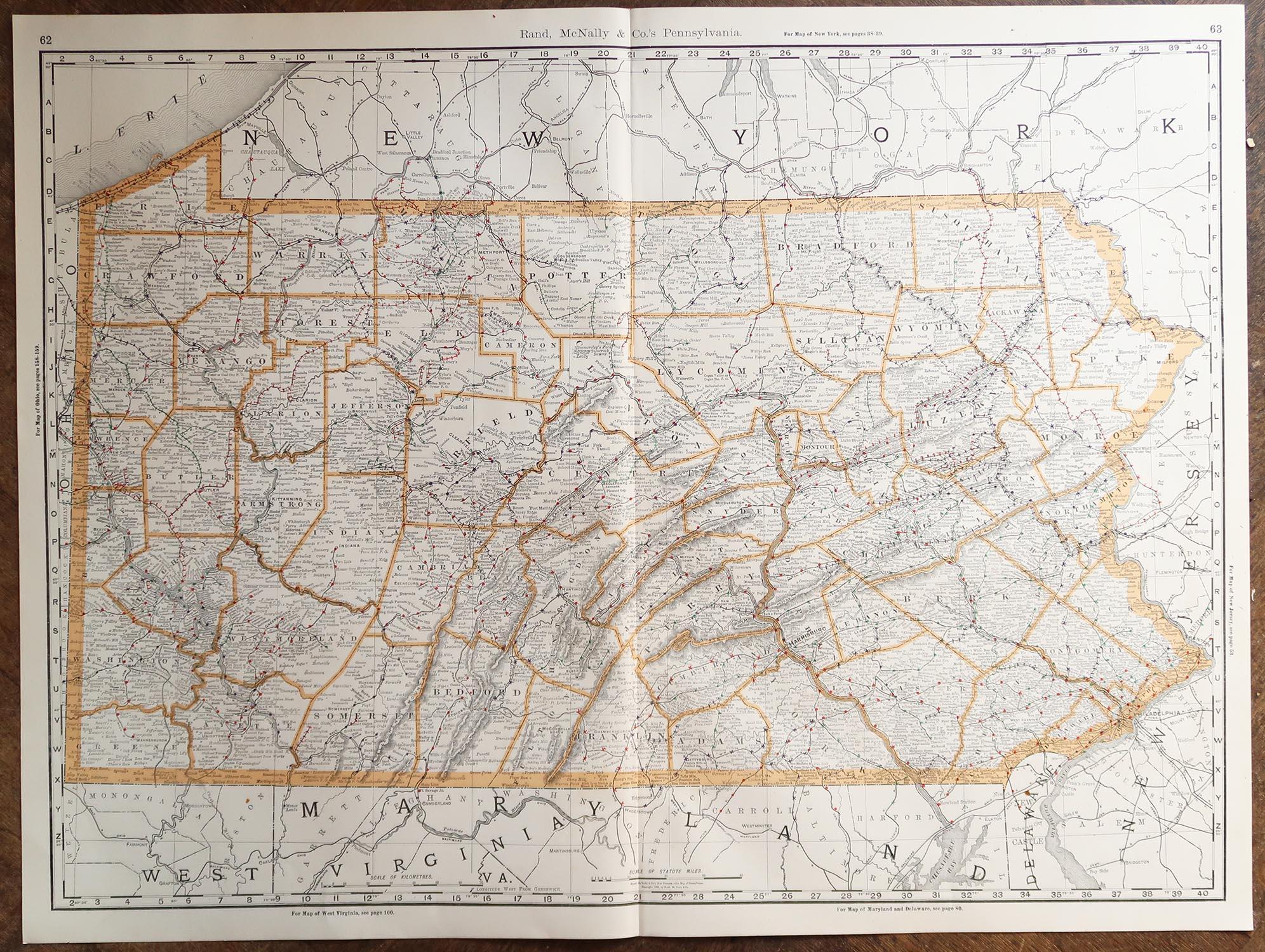 large map of pennsylvania