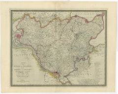 Large Original Antique Map of the Dutchy of Holstein, Germany, ca.1840