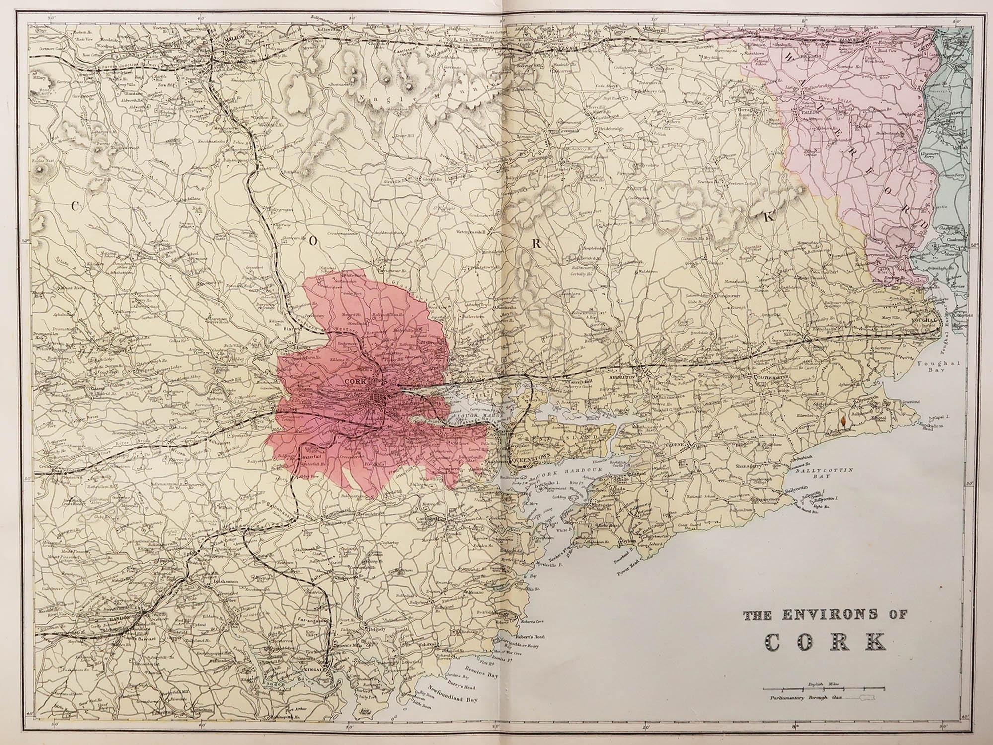 Great map of The Environs of Cork

Published circa 1880

Unframed

Free shipping.

