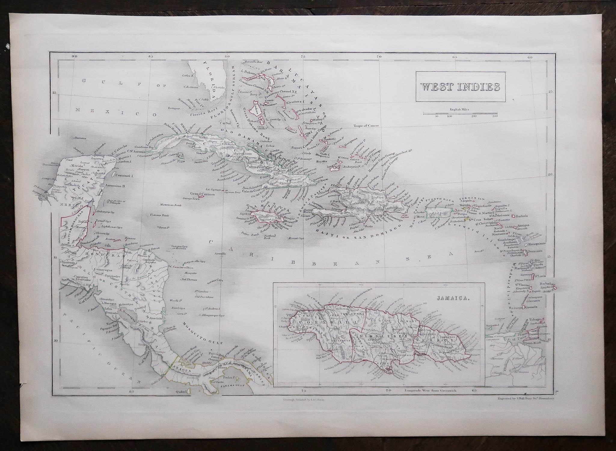 map of west indies