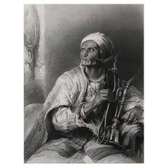 Large Original Antique Orientalist Print, circa 1850