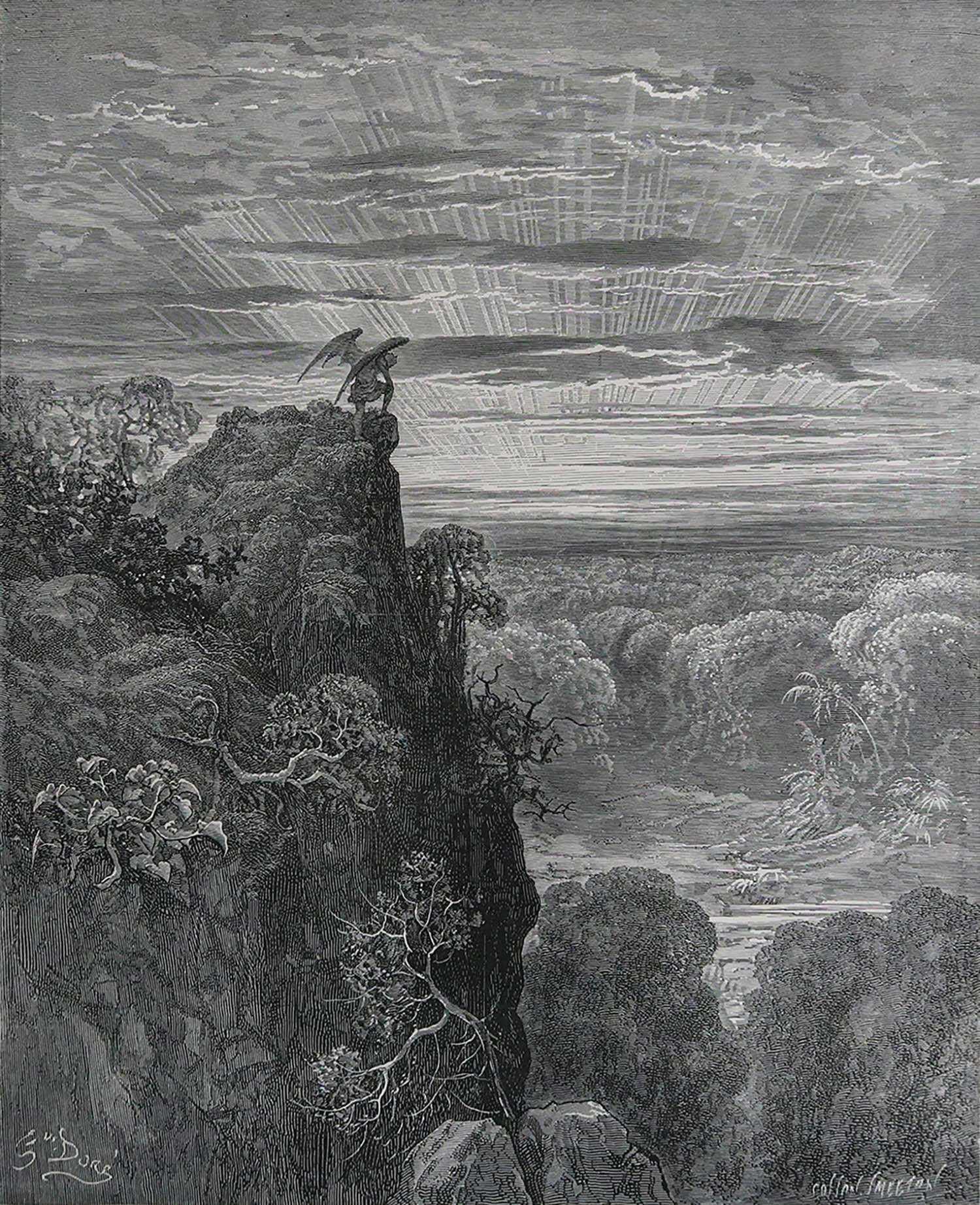 Sensationelles Bild von Gustave Dore

Ursprünglich eine Illustration für John Miltons 