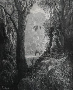 Large Original Antique Print By Gustave Doré From Milton's " Paradise Lost ".