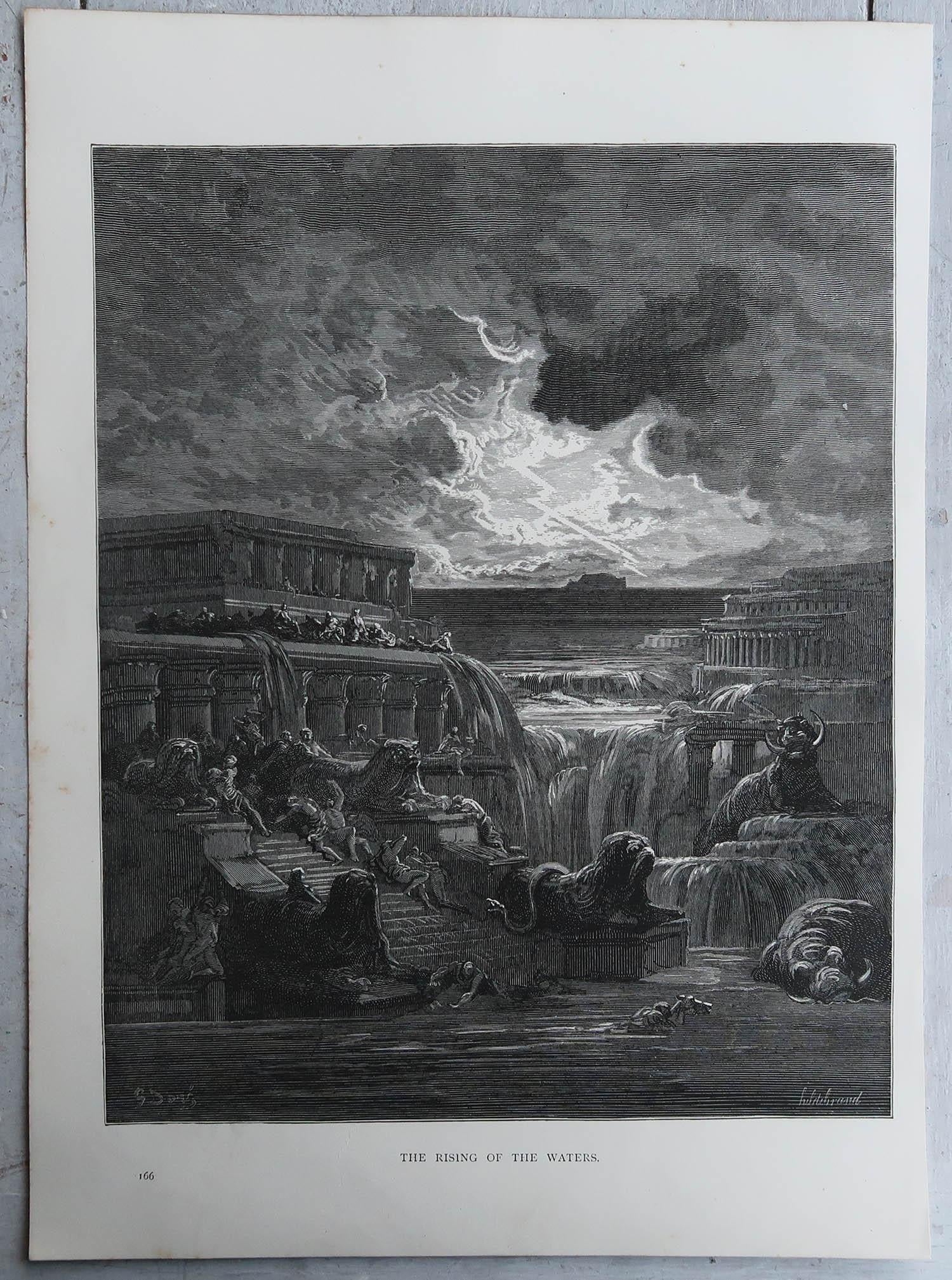 Inglese Grande stampa originale d'epoca di Gustave Doré, 