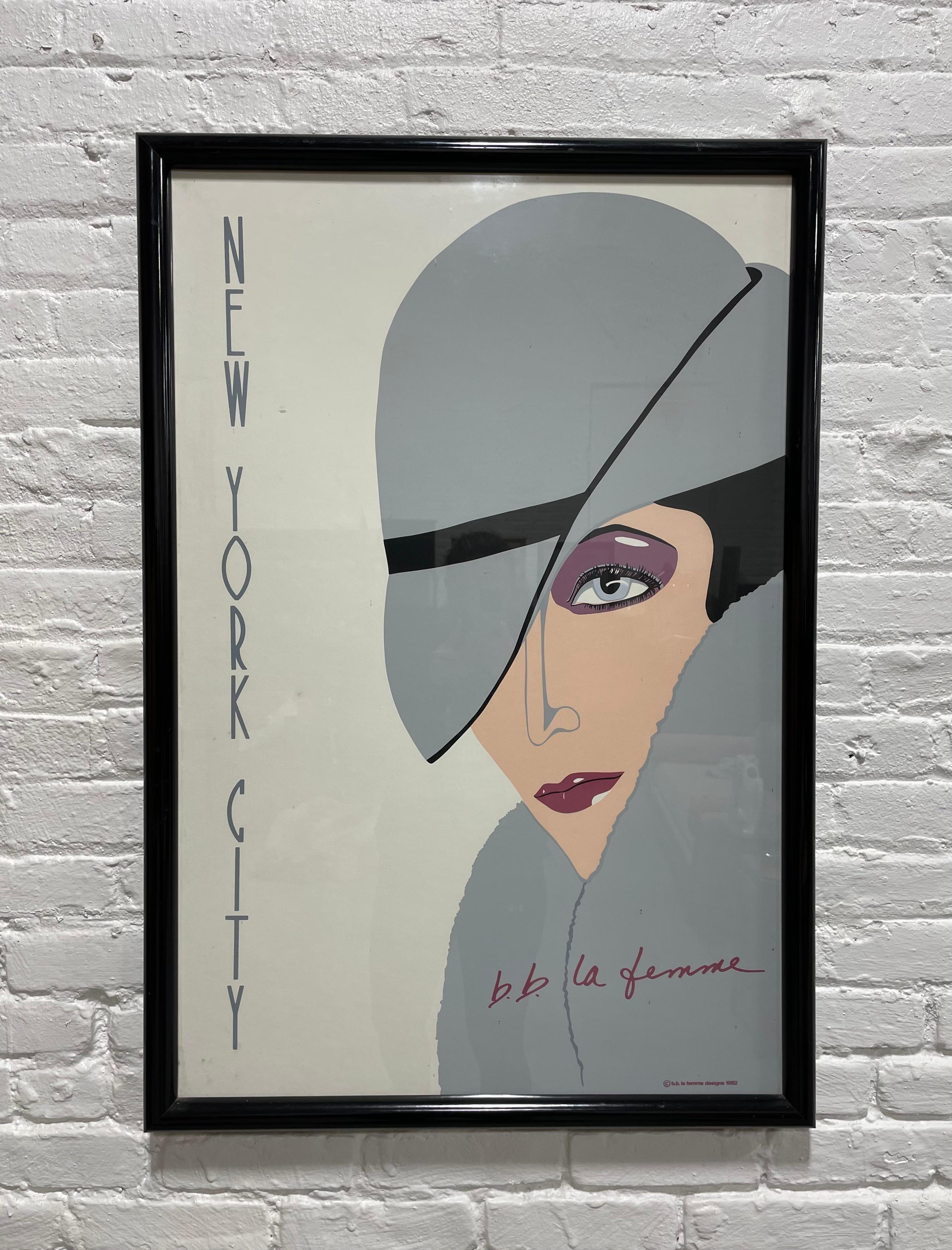 Grande poster incorniciato di BB La Femme del 1980 