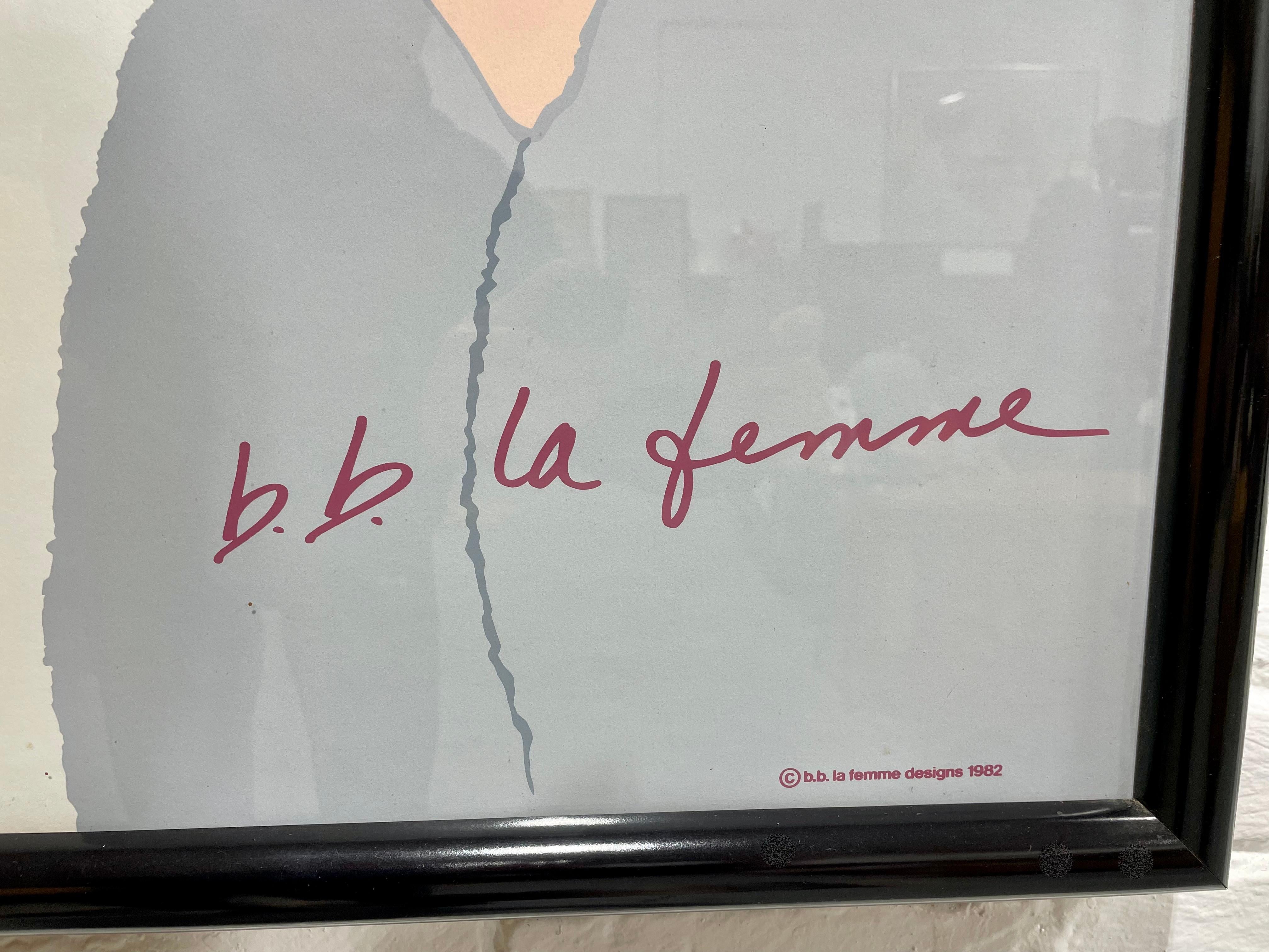 Postmoderno Serigrafia originale BB La Femme 