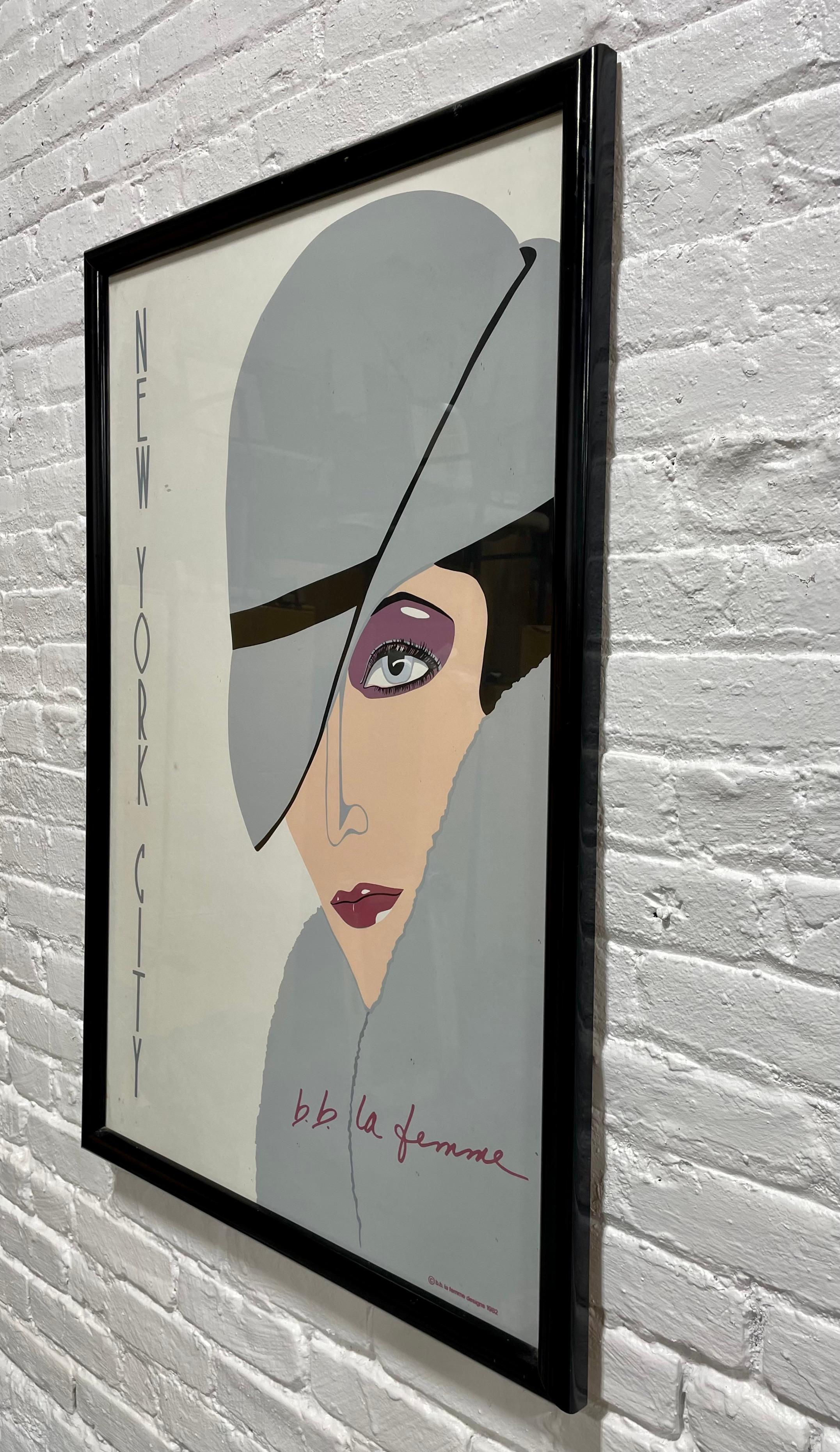 Fine XX secolo Serigrafia originale BB La Femme 