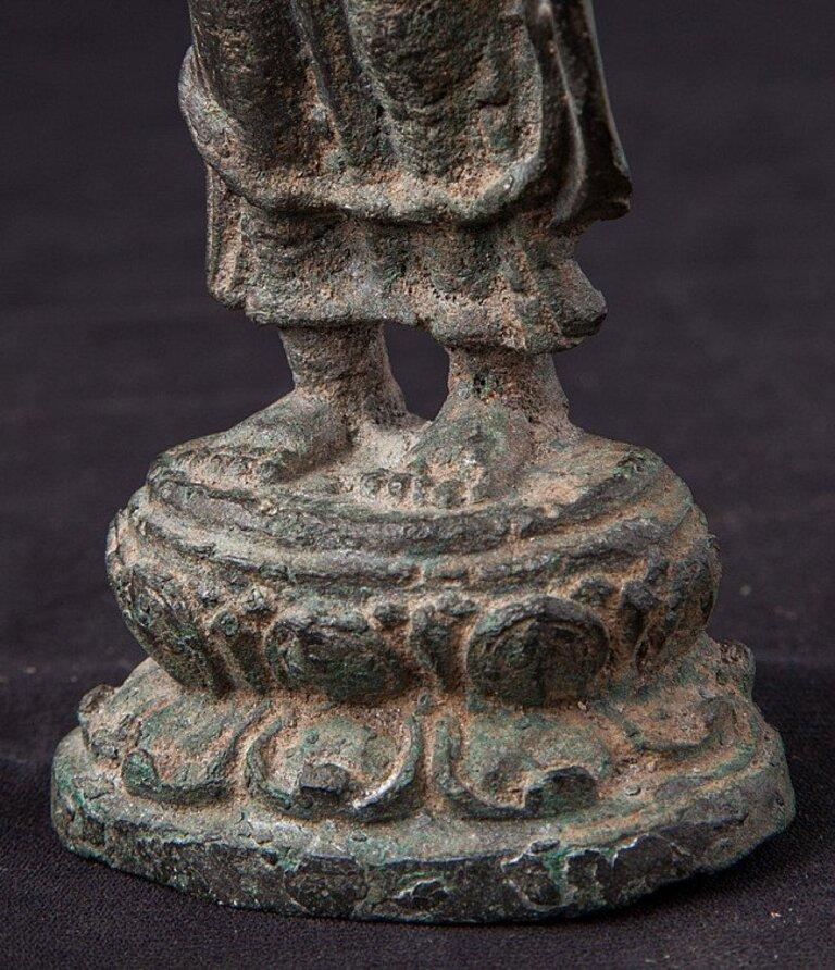Large Original Bronze Pyu Buddha Statue from Burma Original Buddhas For Sale 2