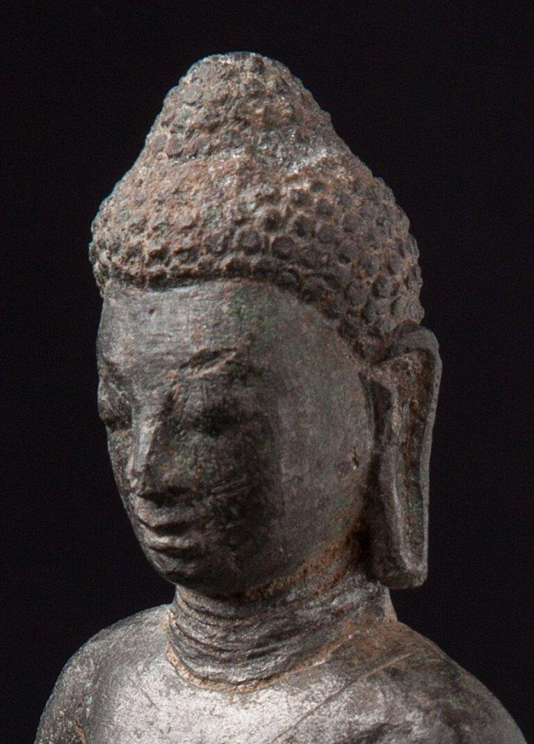 Large Original Bronze Pyu Buddha Statue from Burma Original Buddhas For Sale 7