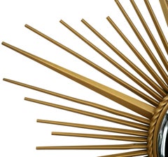 Large original CHATY Sun Wall Mirror, 90cm 35.4"