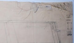 Large Original Drawing by Gio Ponti, 1952, Created for Touring Carrozzeria Milan