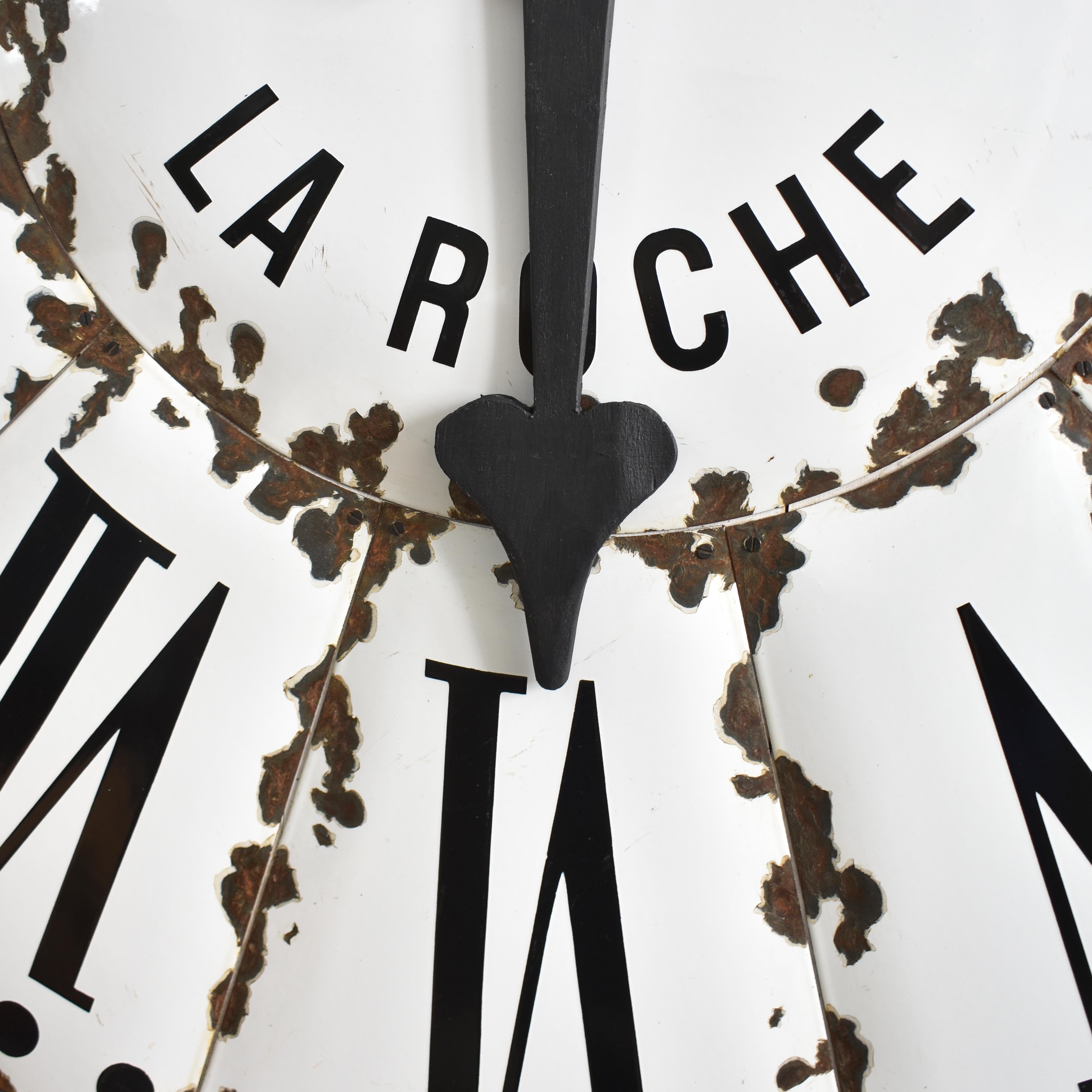 Late Victorian Large Original Enamel Antique French Tower Clock Face