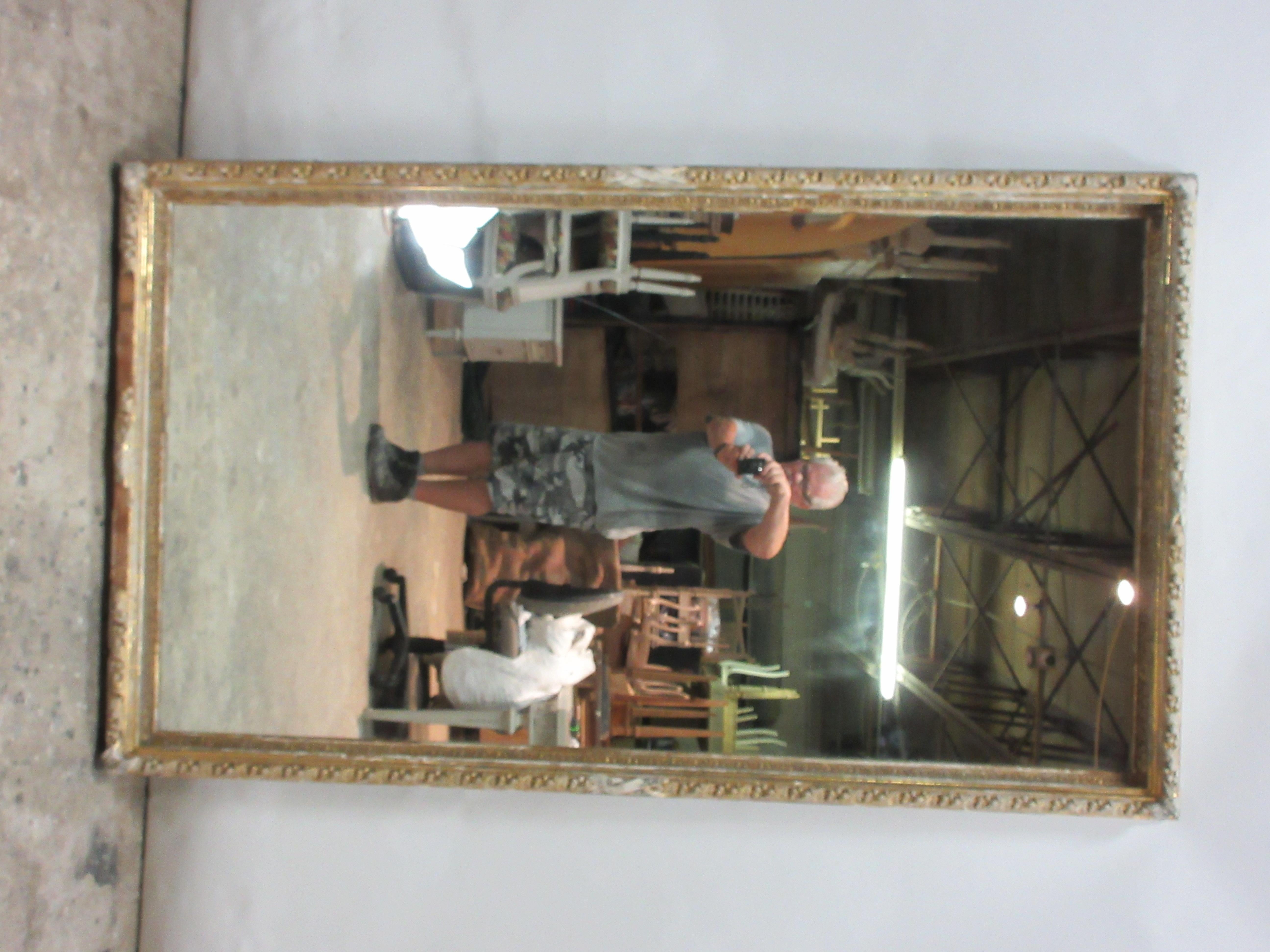 Gustavian Large Original Finish Mirror