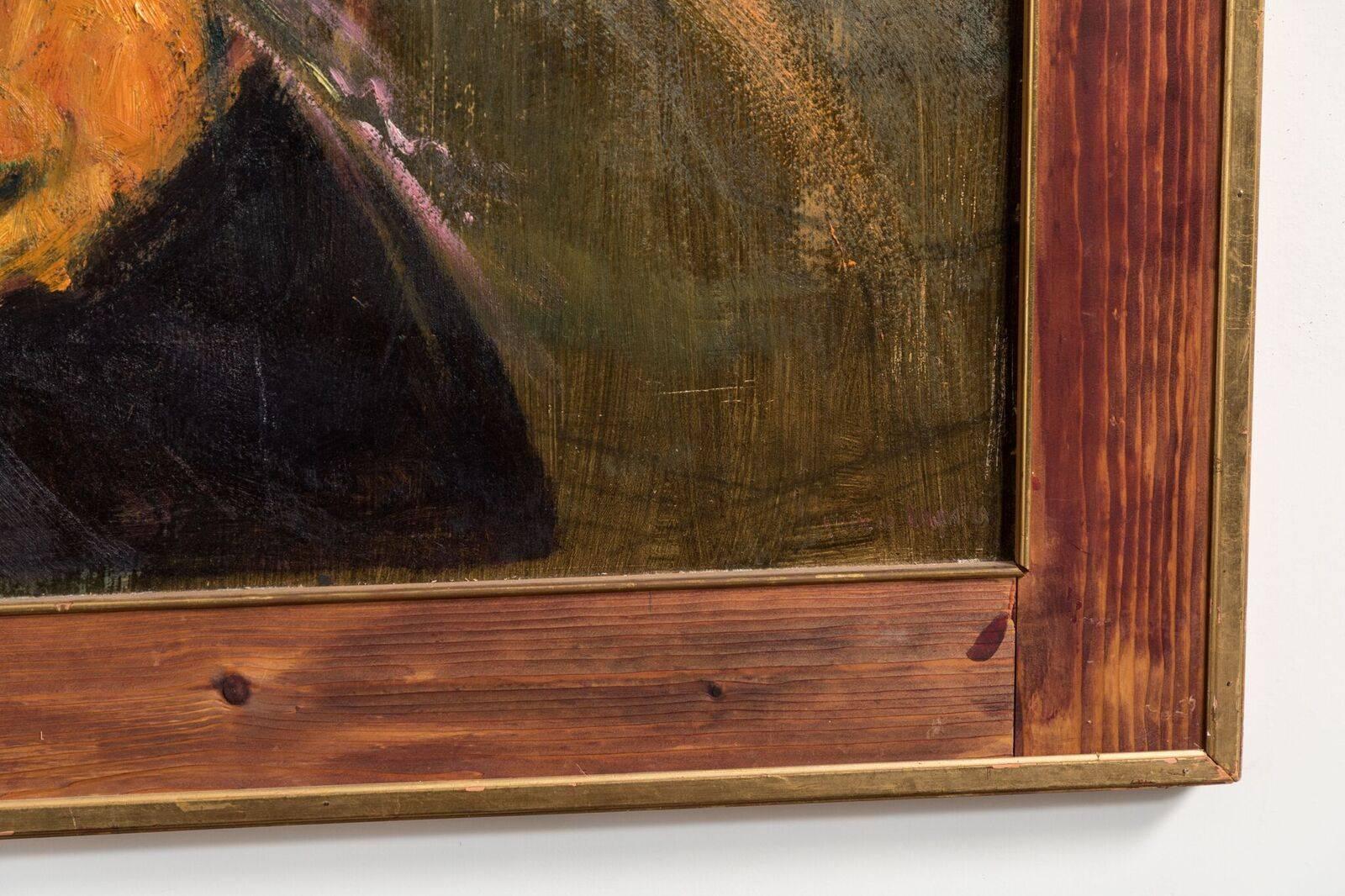 Hand-Painted Large, Original, Francis Bacon-Style Portrait