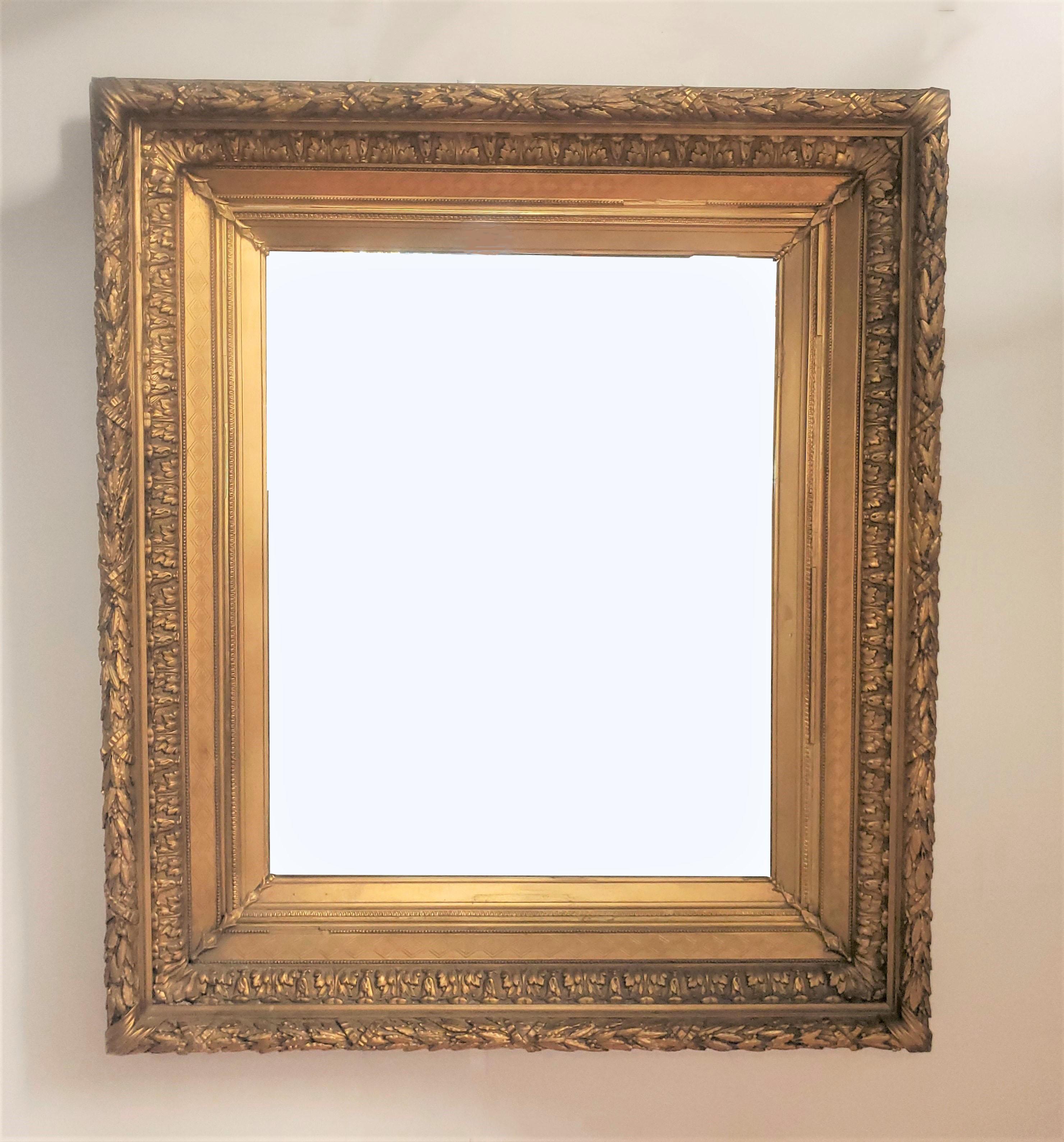 Large Original French Gilt Wood and Gesso Antique Wall Mirror 15