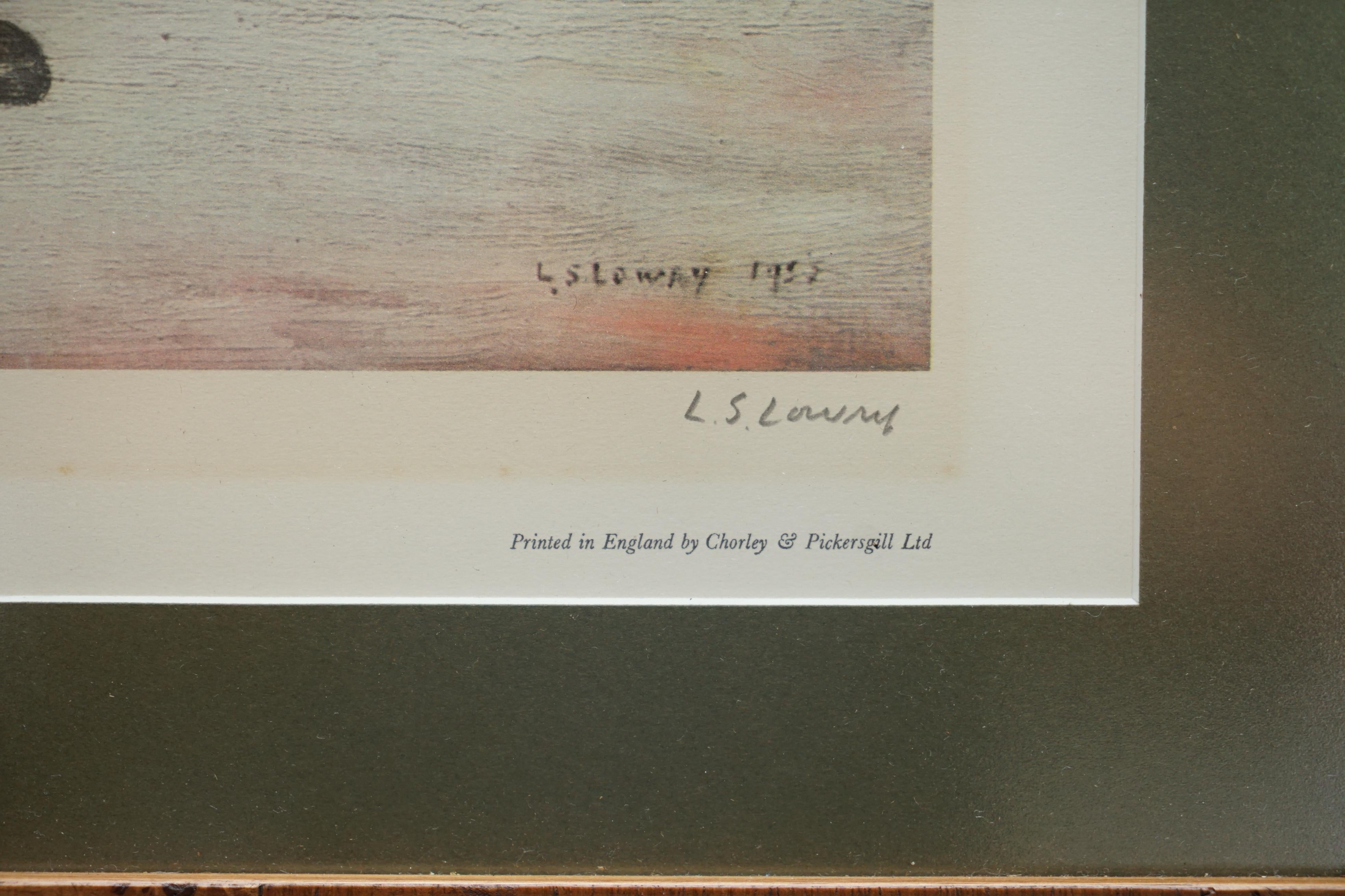 Fine XX secolo Grande stampa litografica originale L.S. Lowry His Family firmata in edizione limitata 444/575 in vendita