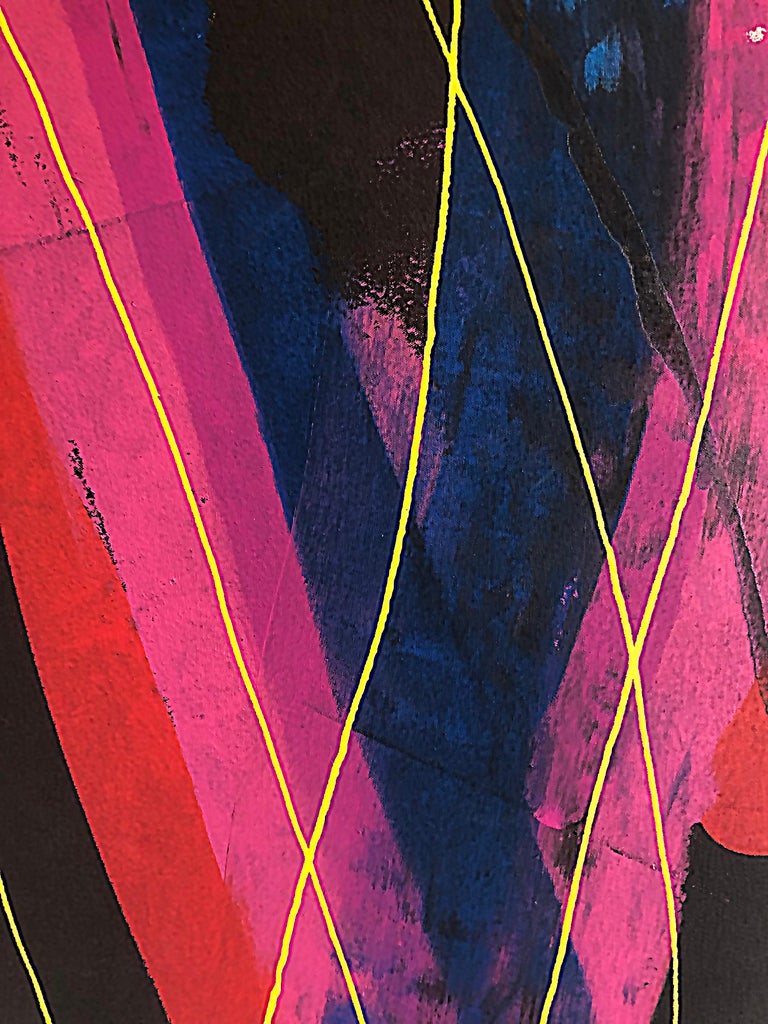 Large Original Marcel Rozek Abstract Oil Painting on Linen Canvas For