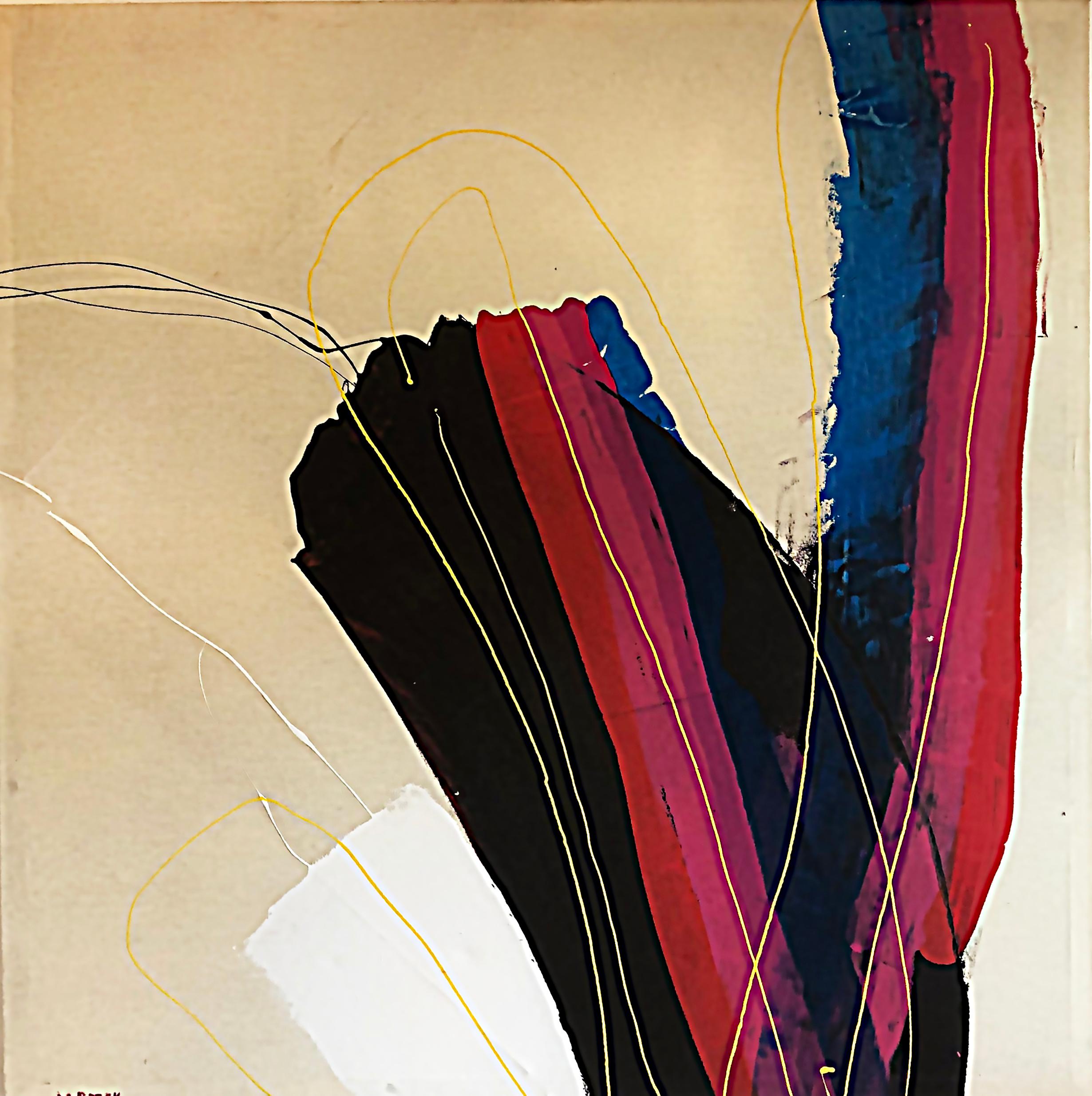 Lin Grande peinture à l'huile abstraite originale de Marcel Rozek sur toile de lin en vente